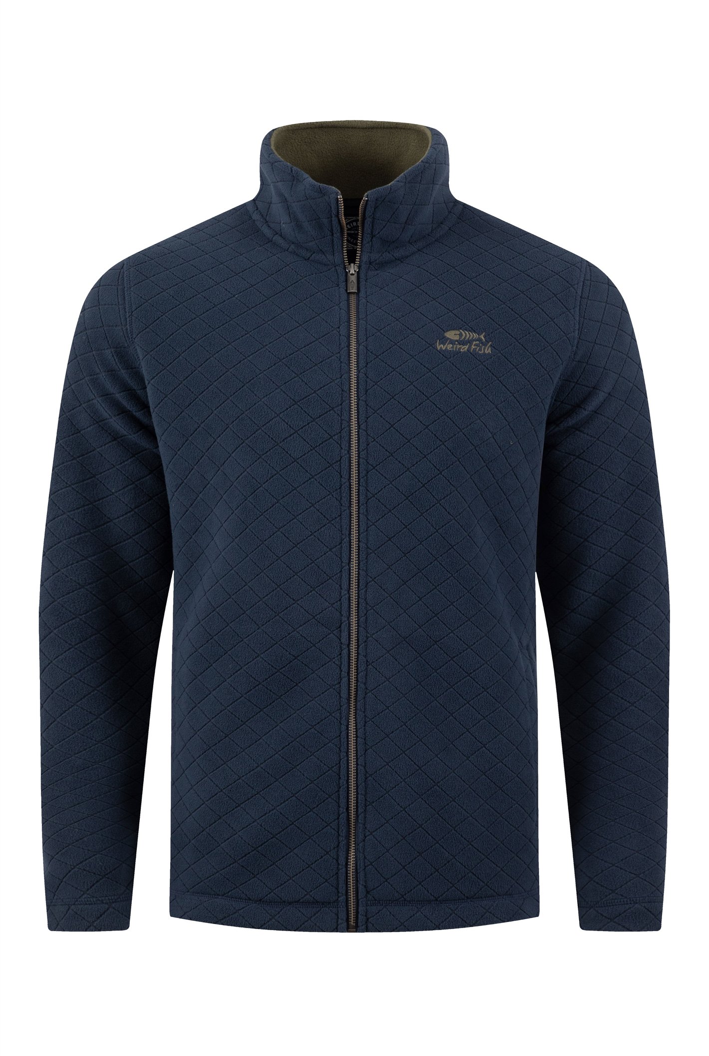 Weird Fish Tanner Full Zip Textured Fleece Navy Size 4XL