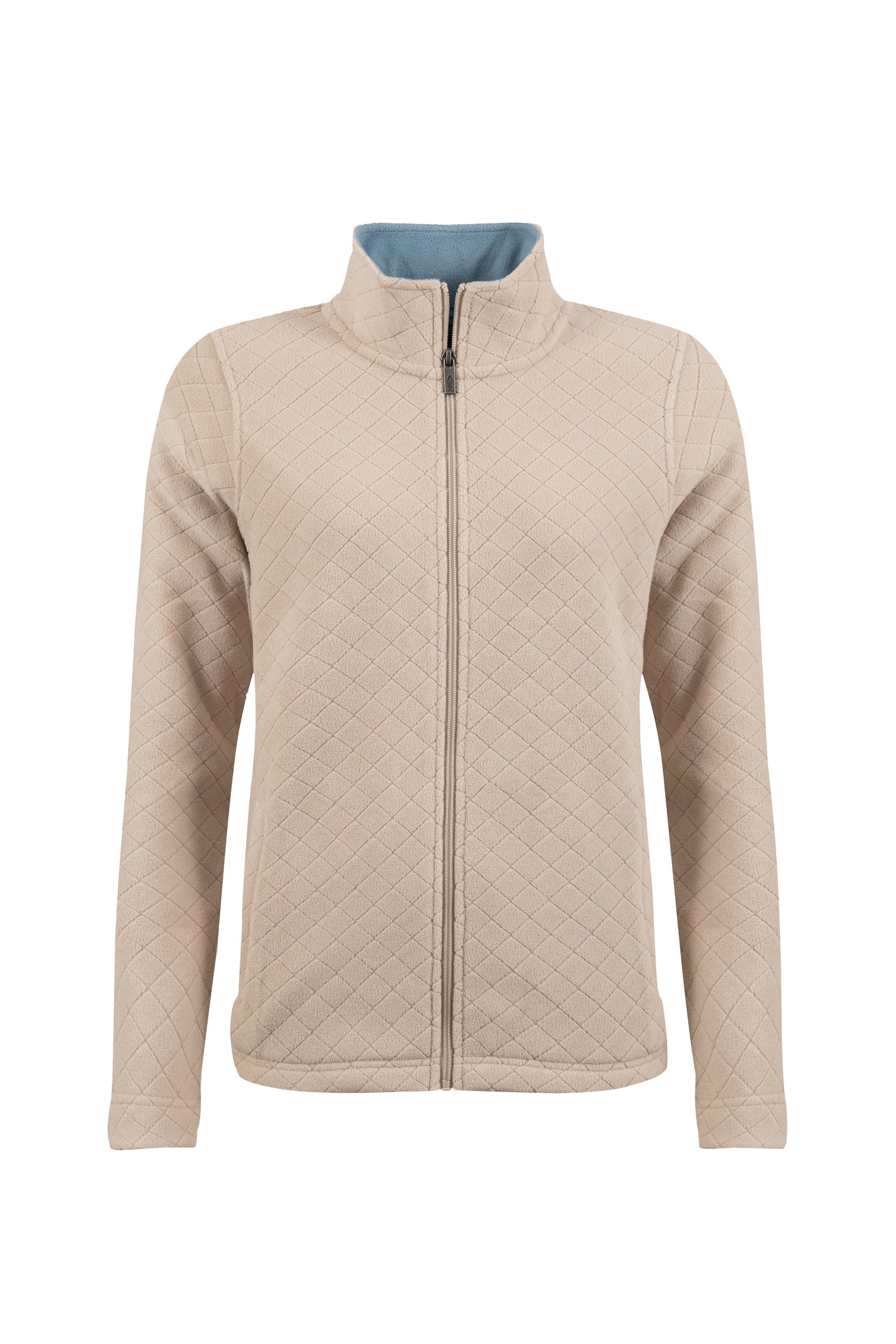 Weird Fish Eve Full Zip Jacquard Polar Fleece SandStone Size 8