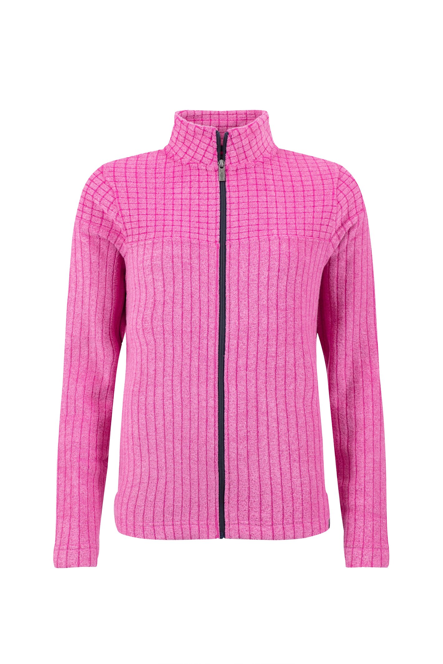 Weird Fish Frankie Full Zip Grid Fleece Dark Raspberry Size 14