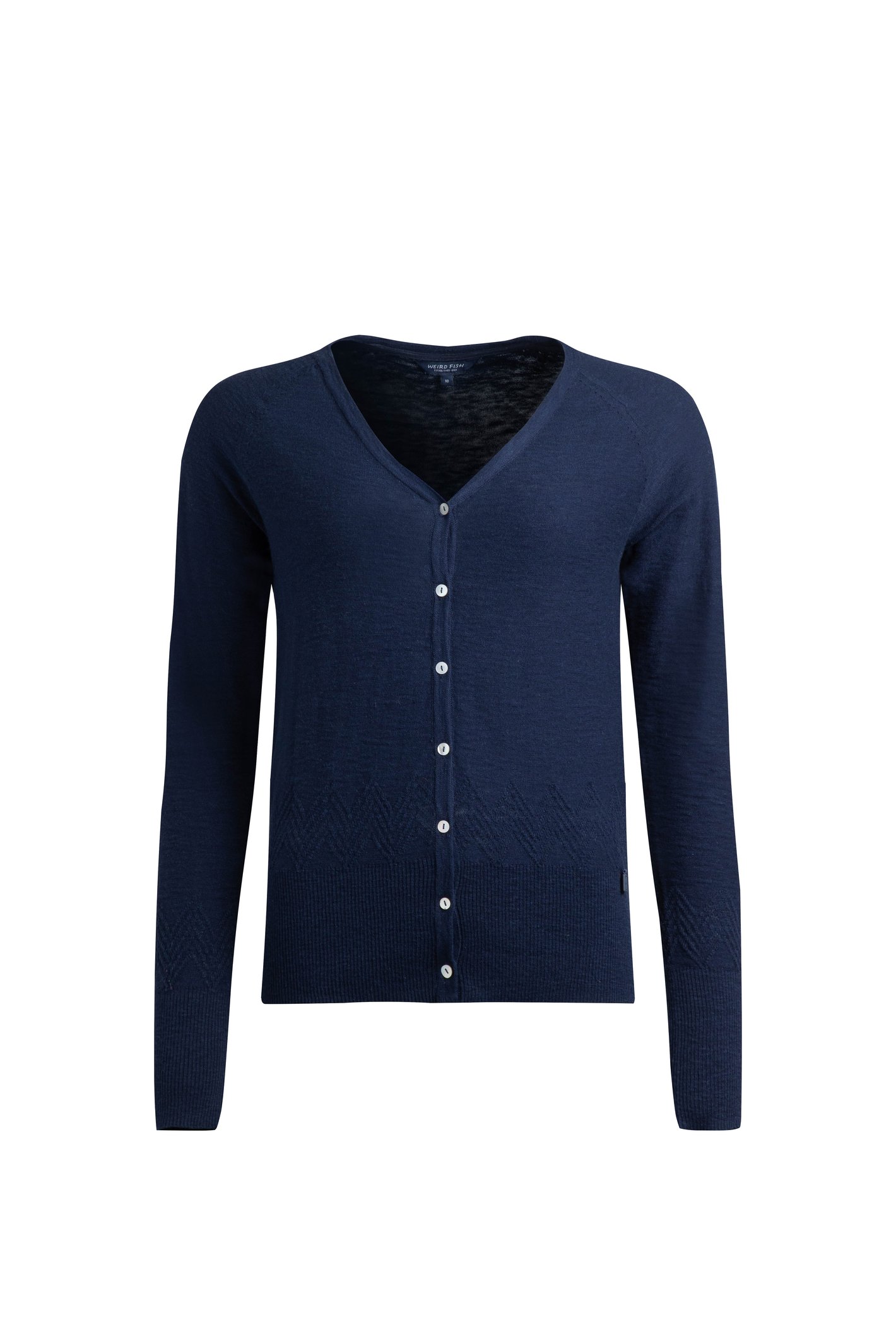 Weird Fish Curran Lightweight Cardigan Navy Size 14