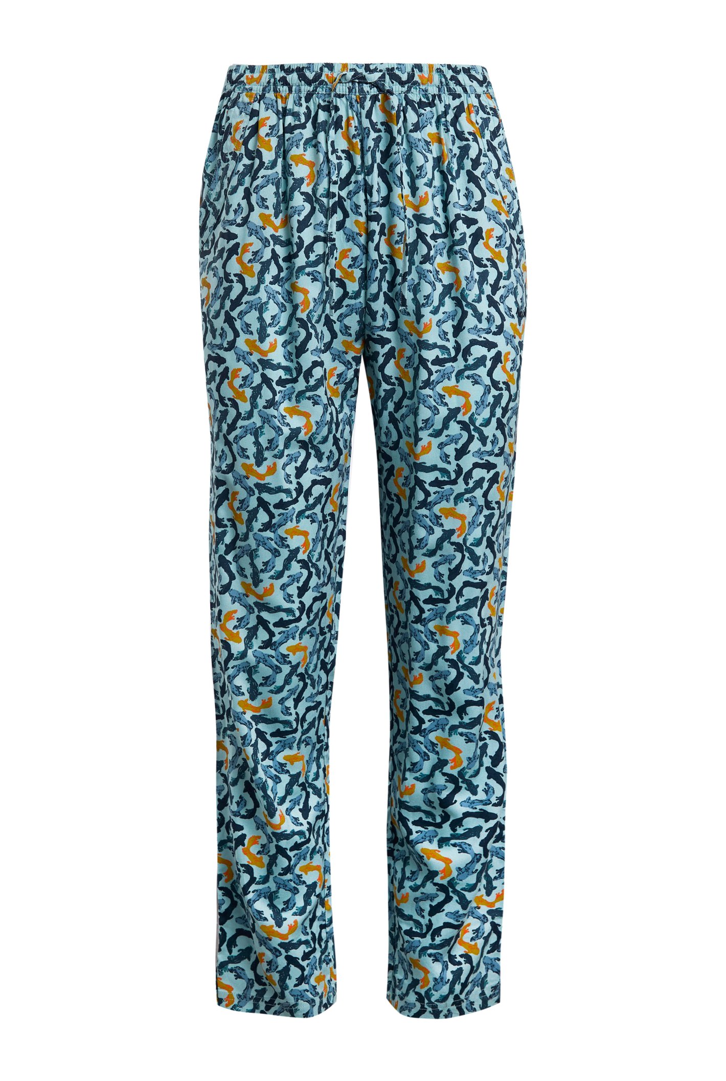 Weird Fish Tinto Lenzing EcoVerotm  Printed Trousers Faded Jade Size 14