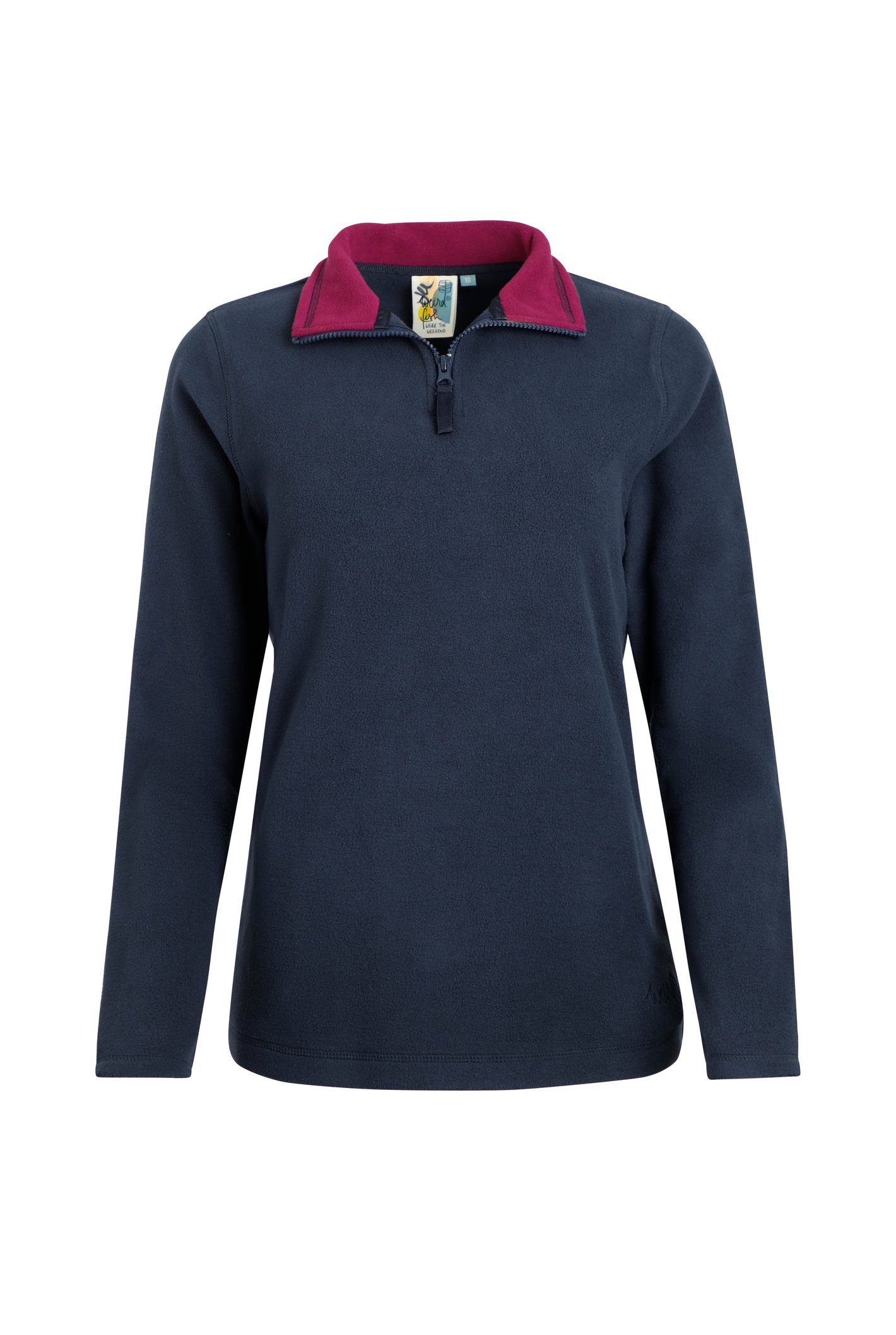 Weird Fish Esterel 1/4 Fleece Microfleece Navy Size 8