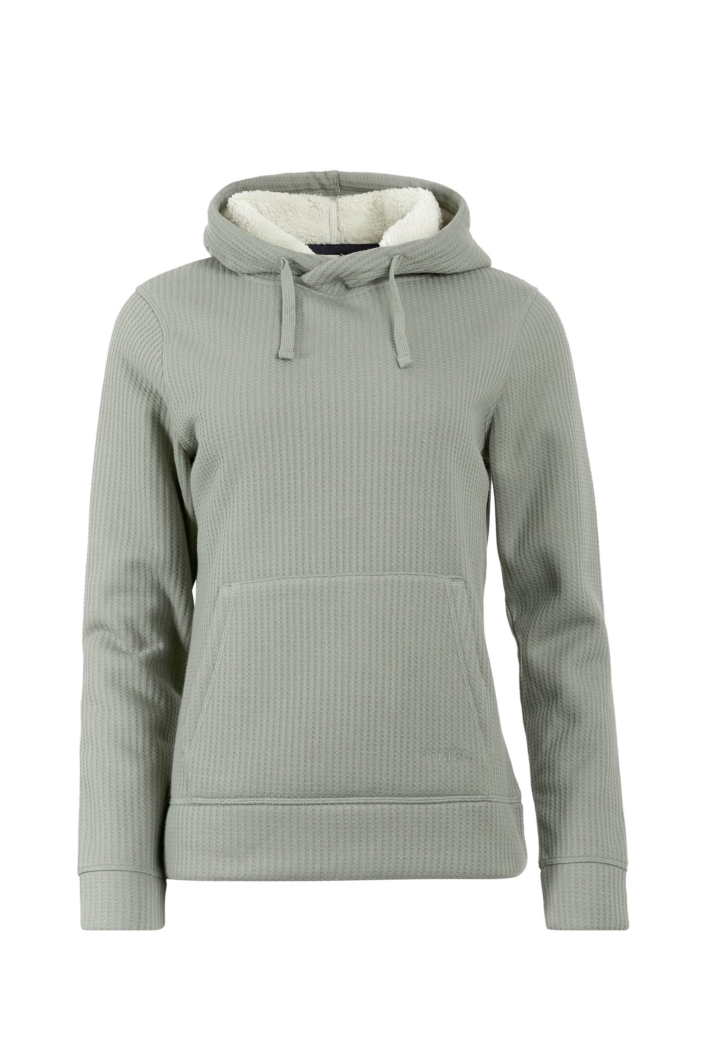 Weird Fish Ramie Eco Bonded Waffle Hoodie  Sage Size 8