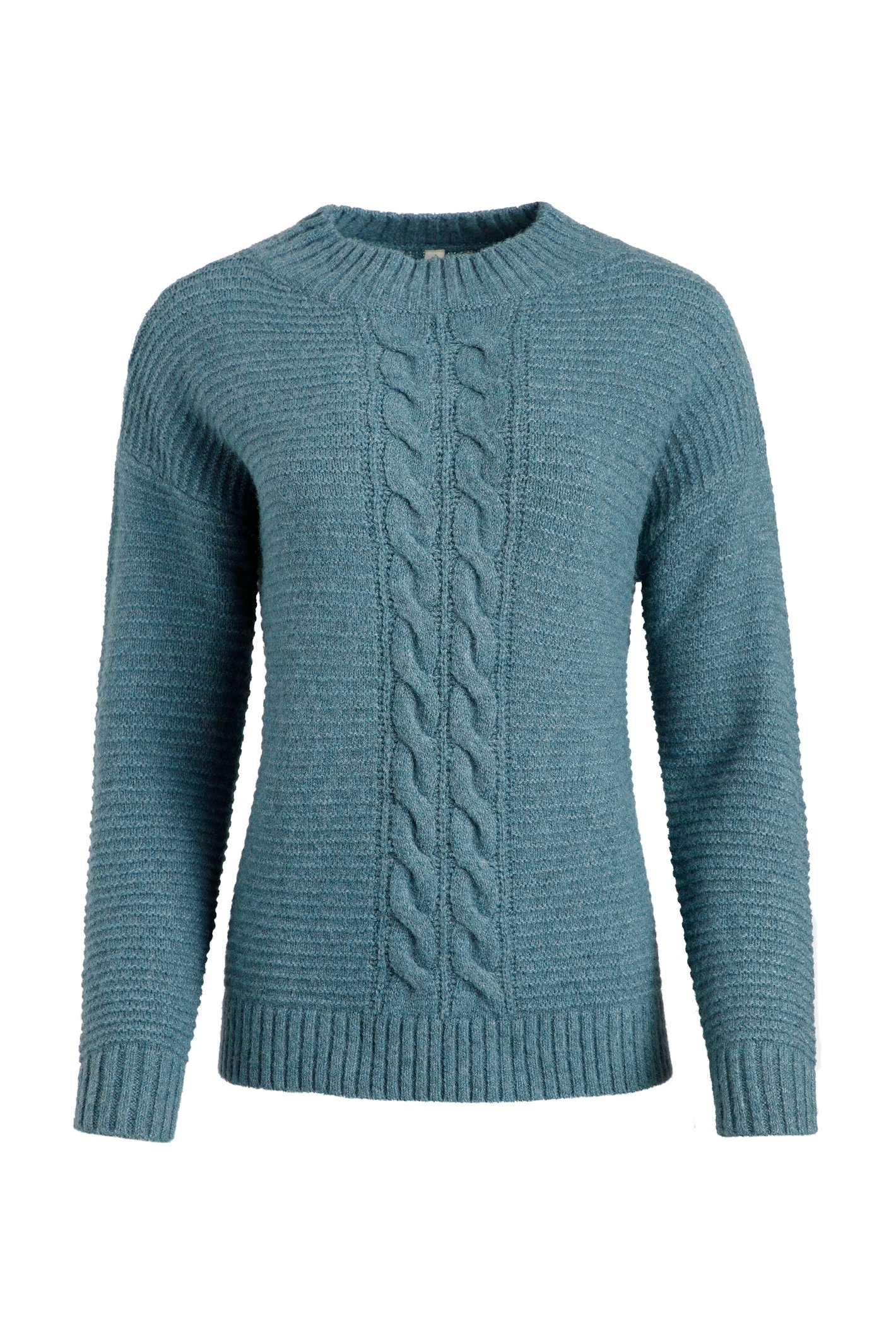 Weird Fish Ilavia Cable Knit Jumper Stone Blue Size 18