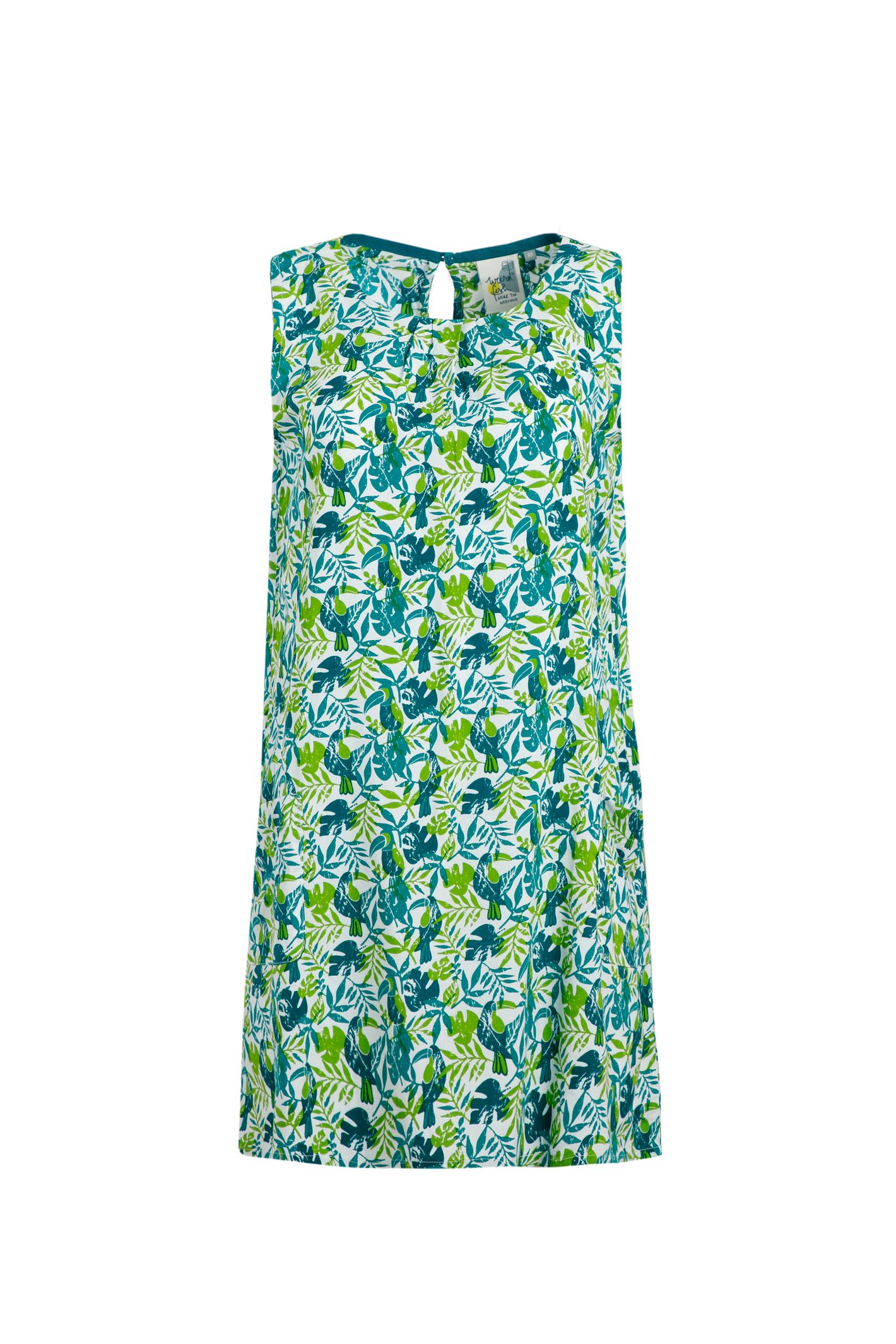 Weird Fish Juhi Lenzing EcoVerotm Viscose Printed Tunic Kiwi Size 8