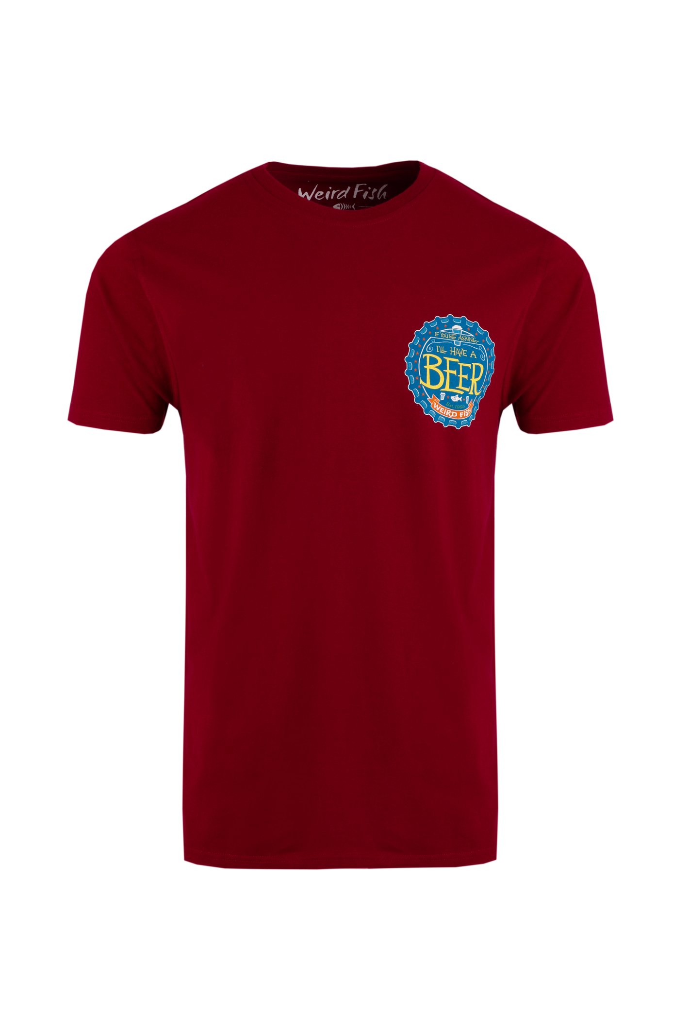 Weird Fish Beer Artist T-Shirt Garnet Size 4XL