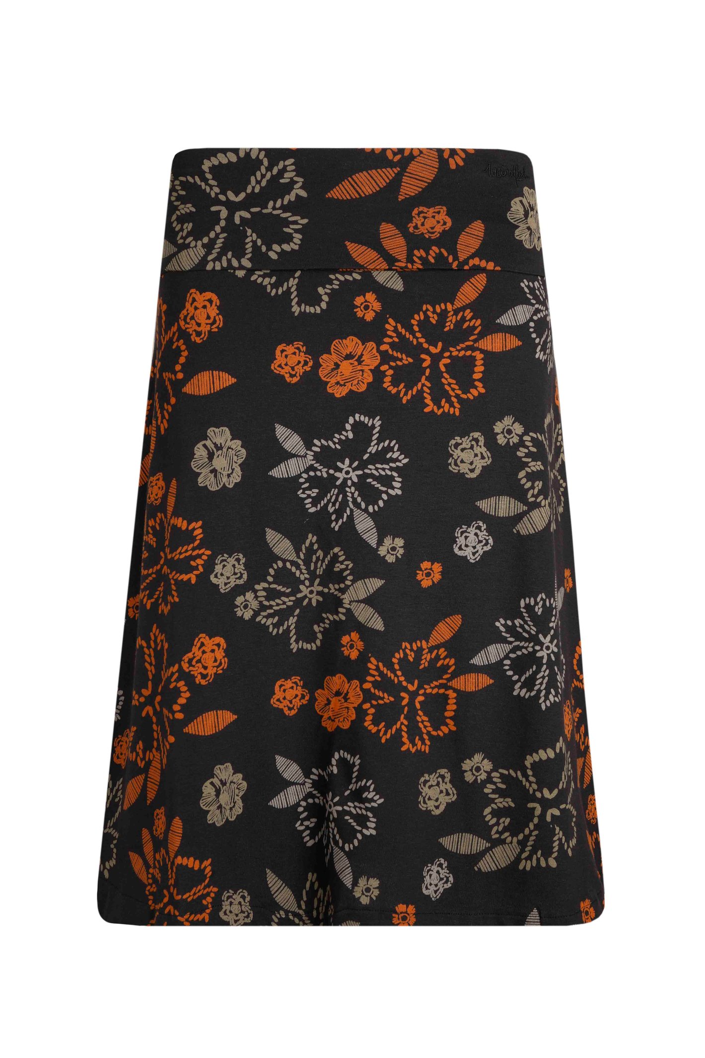 Weird Fish Malmo Organic Jersey Skirt Ink Size 18