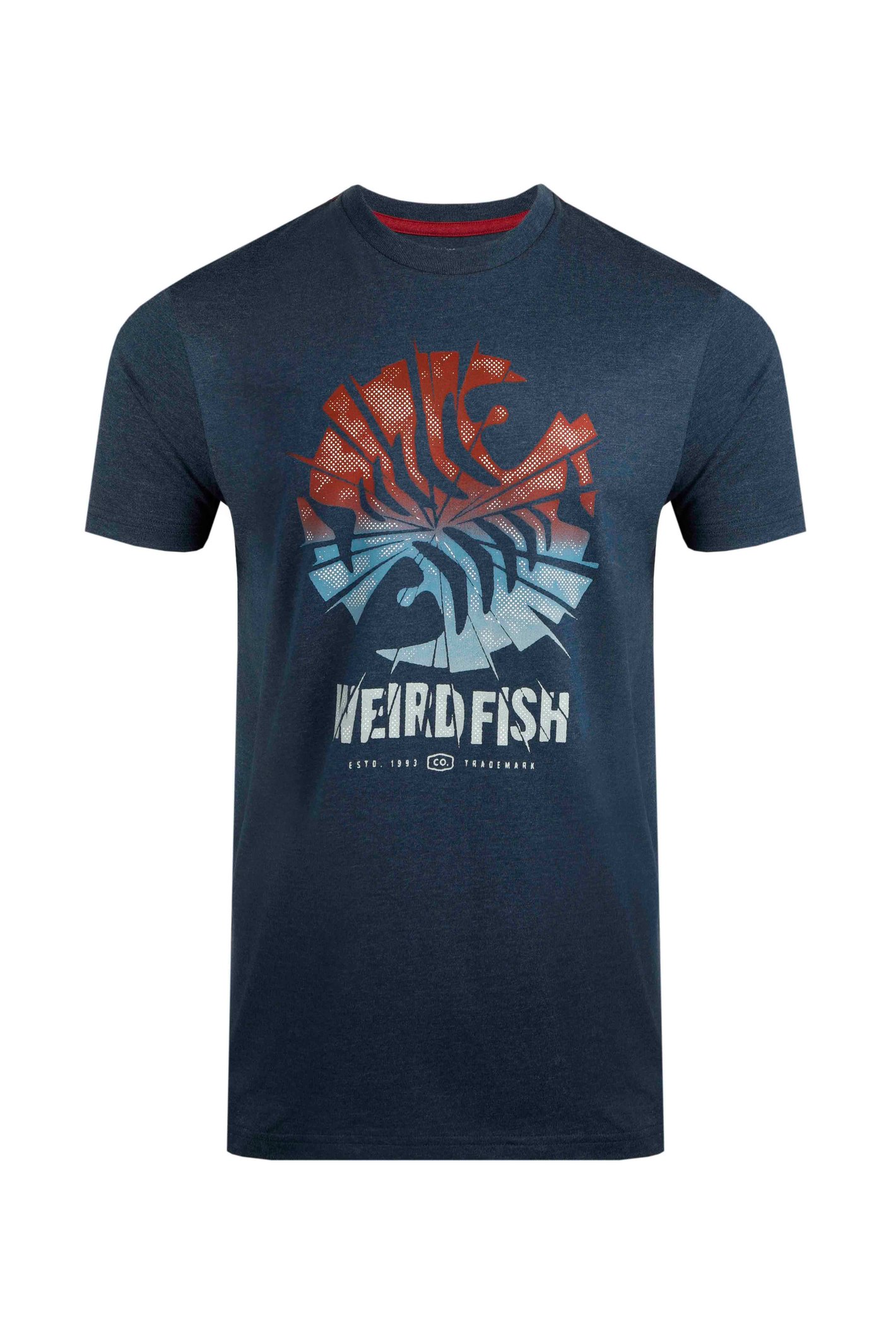 Weird Fish Shatter Graphic T-Shirt Federal Blue Size L