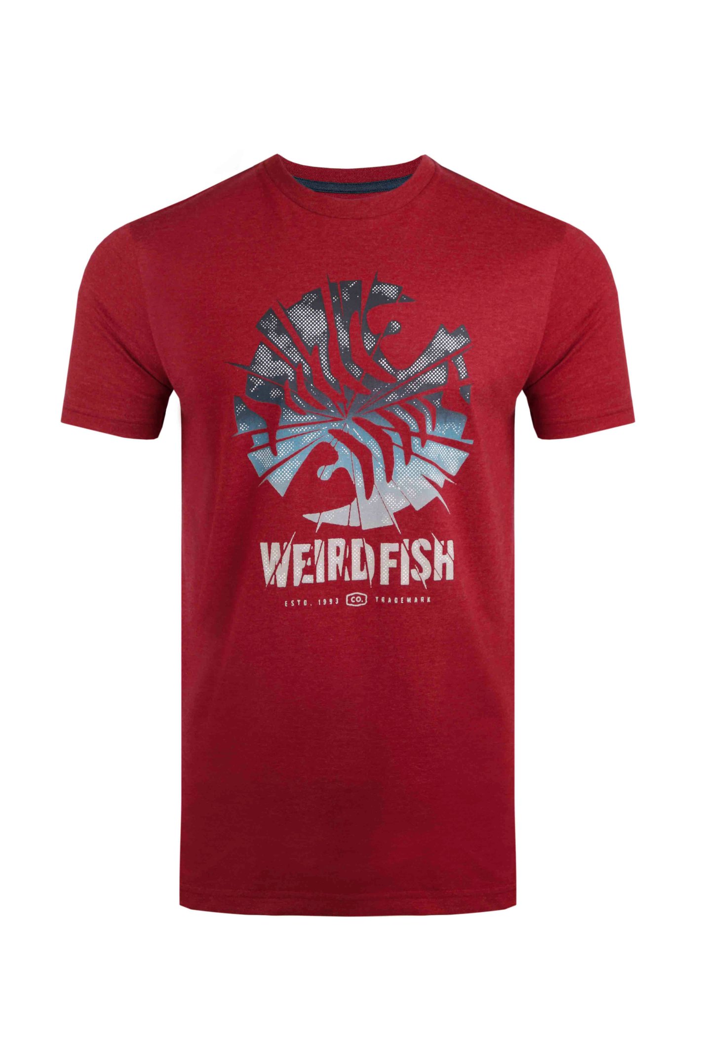 Weird Fish Shatter Graphic T-Shirt Foxberry Size M