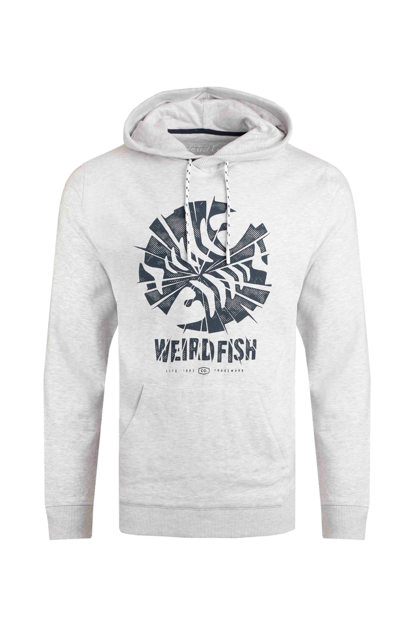 weird fish bryant graphic pop over hoodie storm grey size s