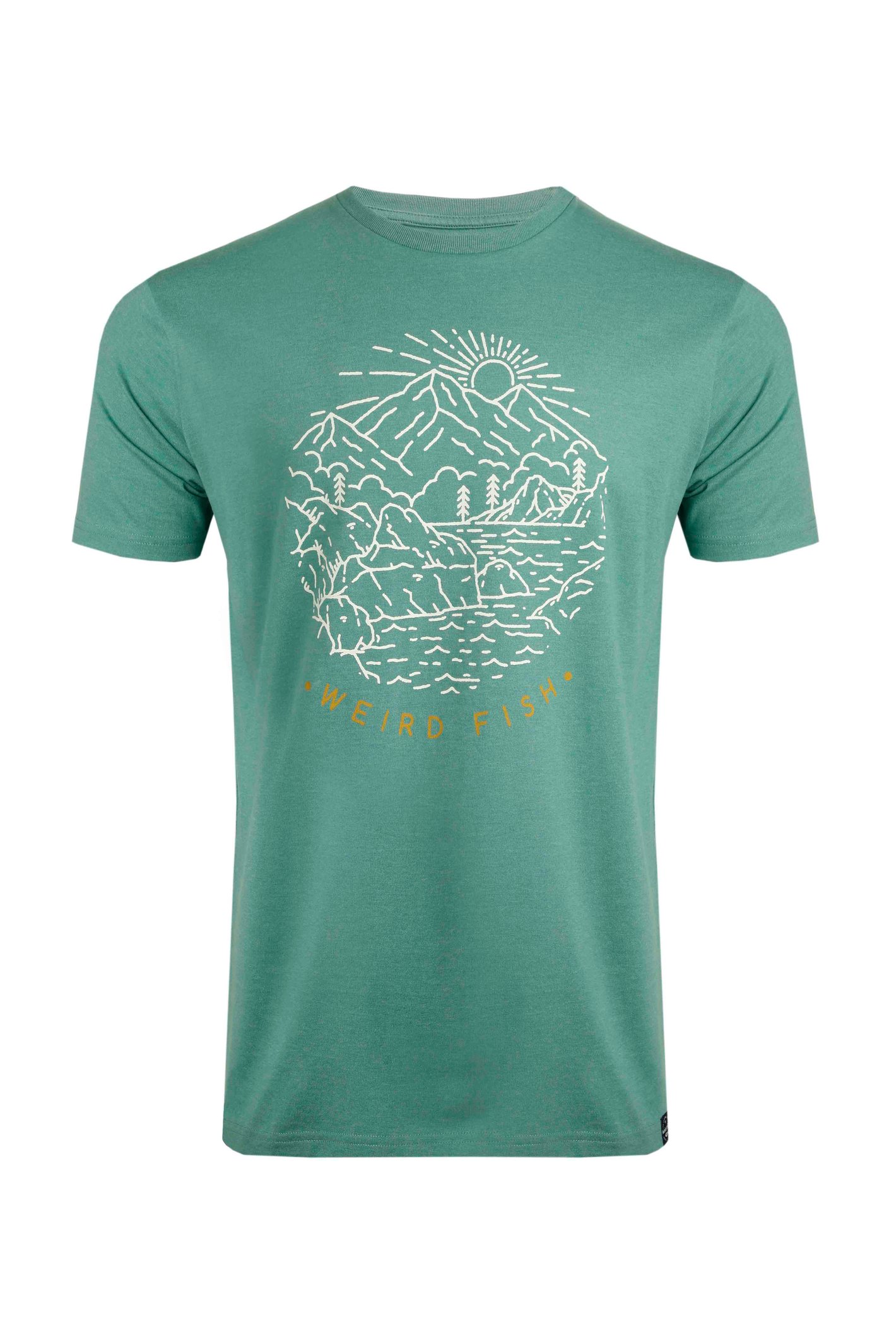 Weird Fish Lakes & Peaks Graphic T-Shirt Dark Jade Size XL