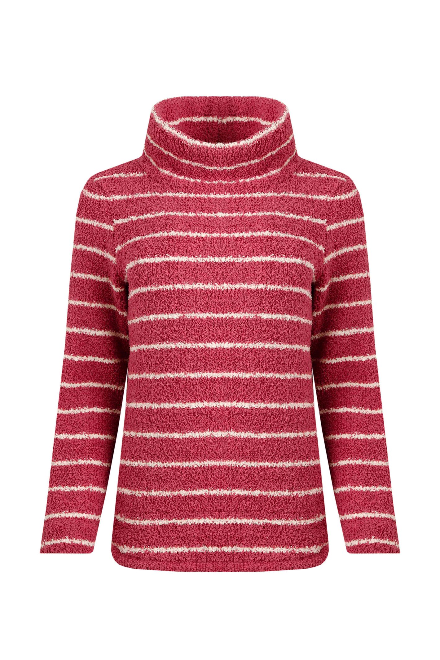 Weird Fish Lauri Funnel Neck Fleece Powder Pink Size 22