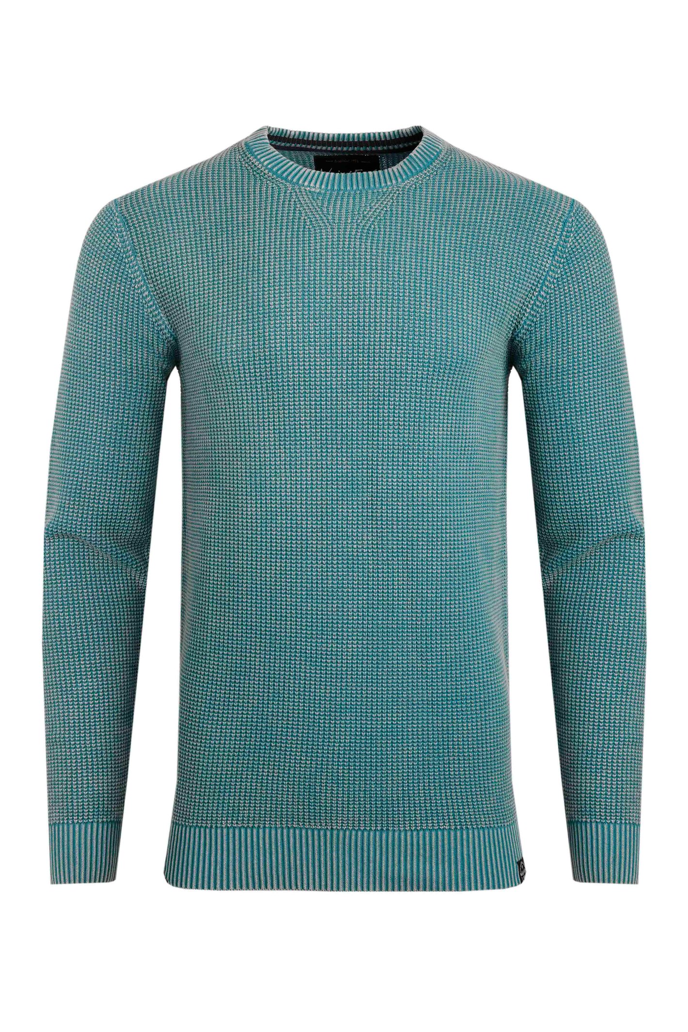 Weird Fish Easton Waffle Crew Neck Jumper Ensign Blue Size S