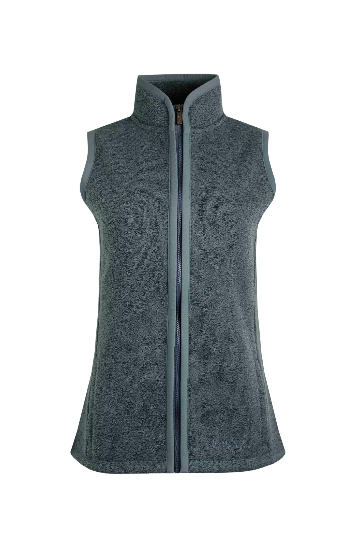 Weird Fish Denman Recycled Soft Knit Gilet Uniform Blue Size 8