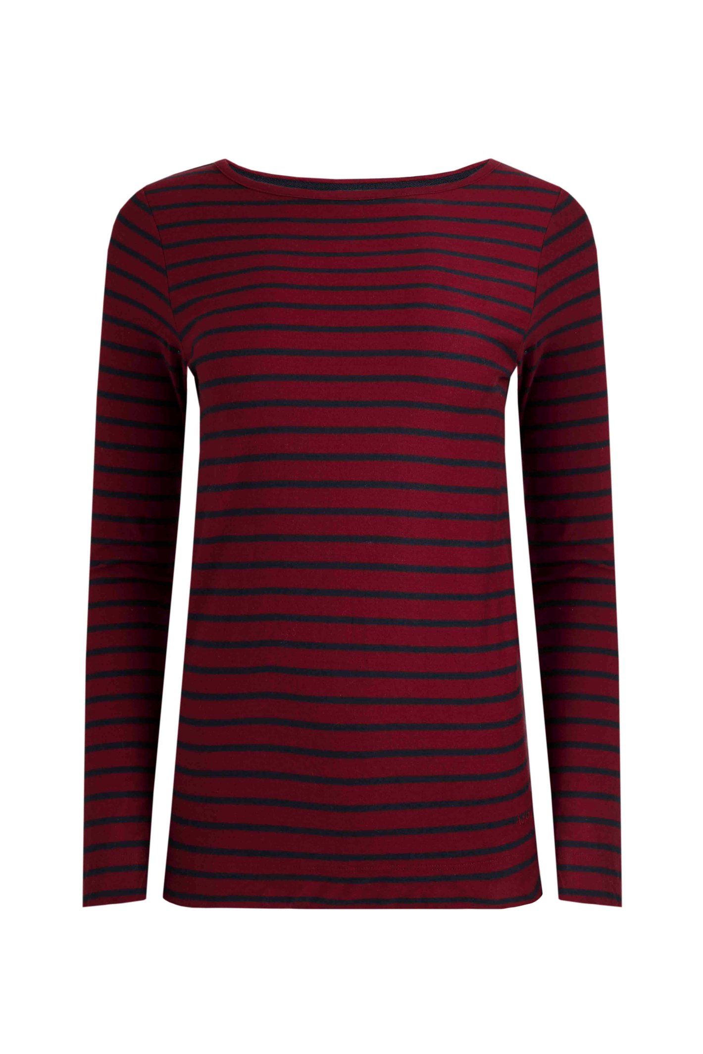 Weird Fish Lanty Organic Long Sleeve Stripe T-Shirt Mulberry Size 20