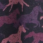 Starshine Organic Cotton Horse Print Jersey Dress Mulled Wine