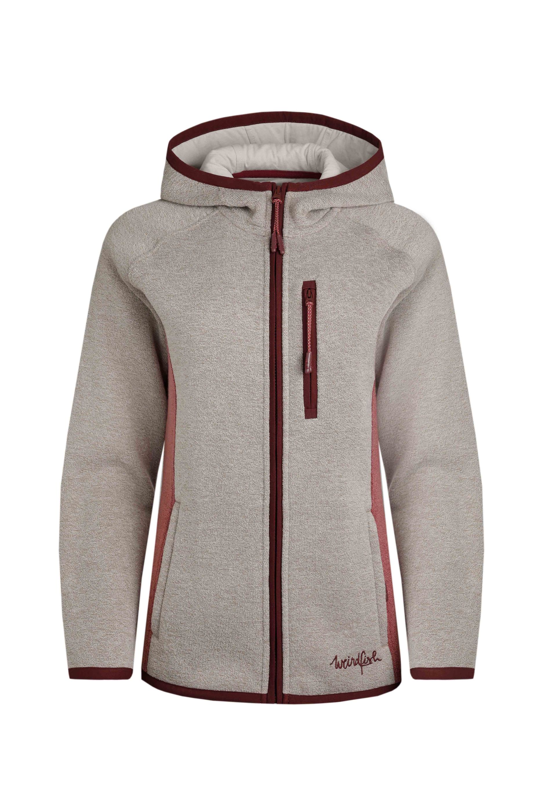 Sidonie Recycled Soft Knit Hoodie Rosewood Weird Fish