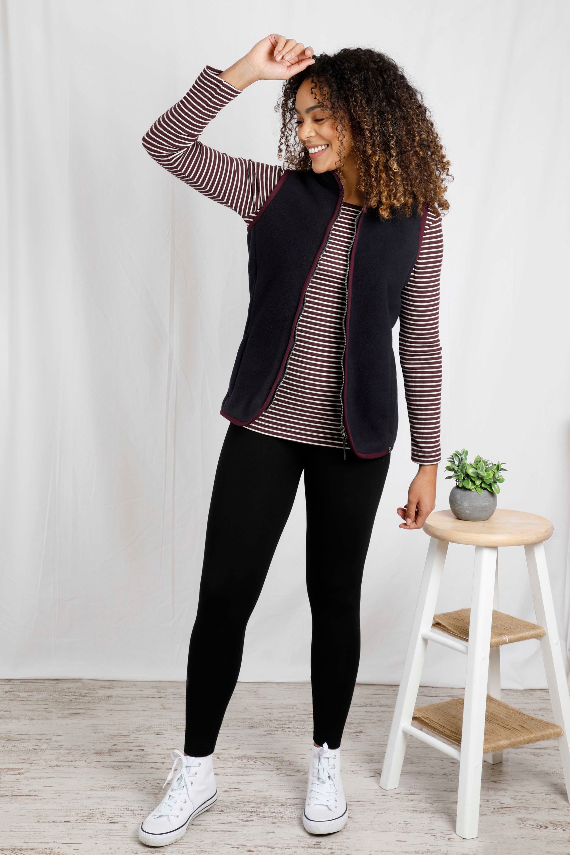 Gilet Sans Manches Femme Weird Fish Violet Taille 10 – Microfibre Doublé