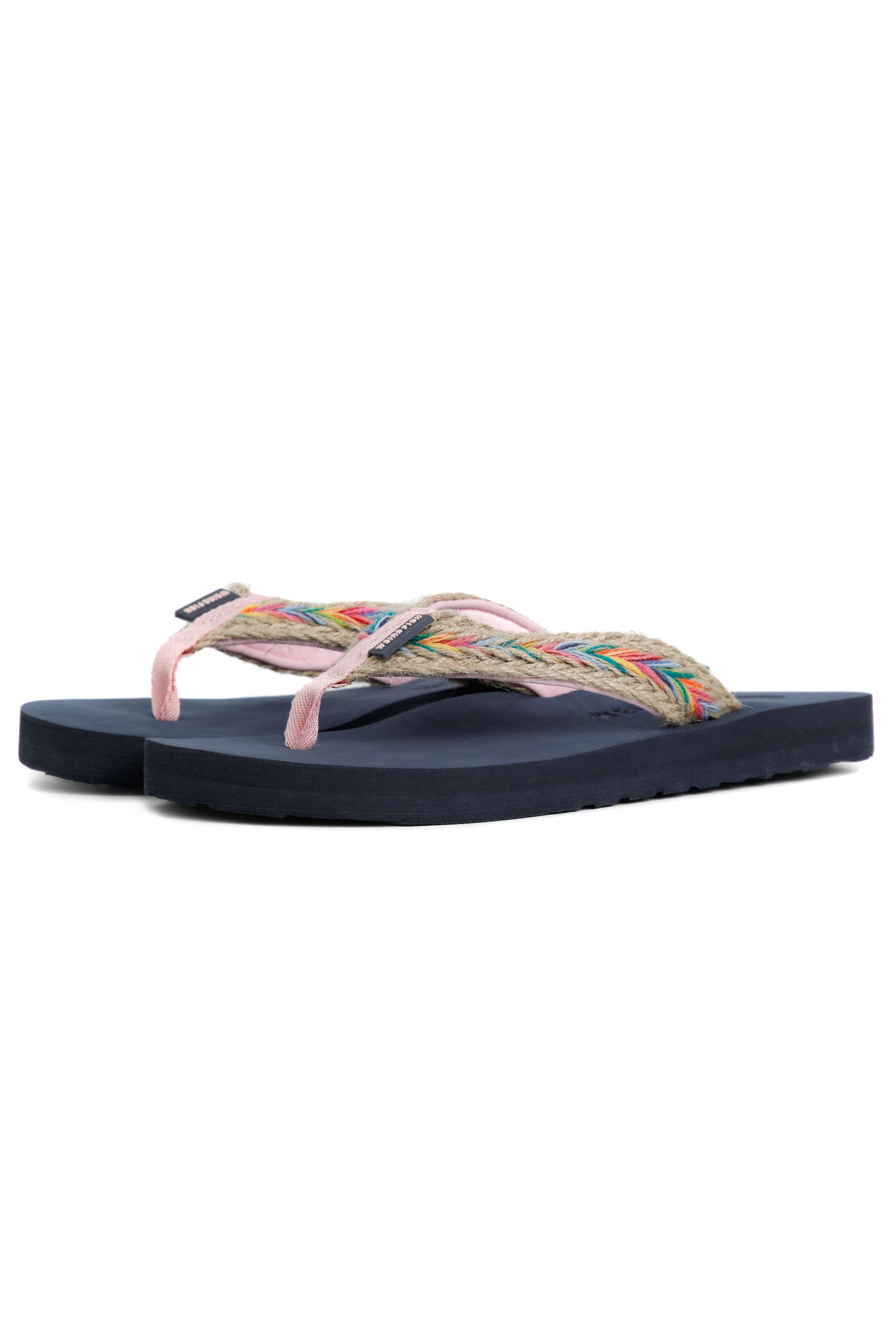Adila Braided Flip Flops Navy | Weird Fish