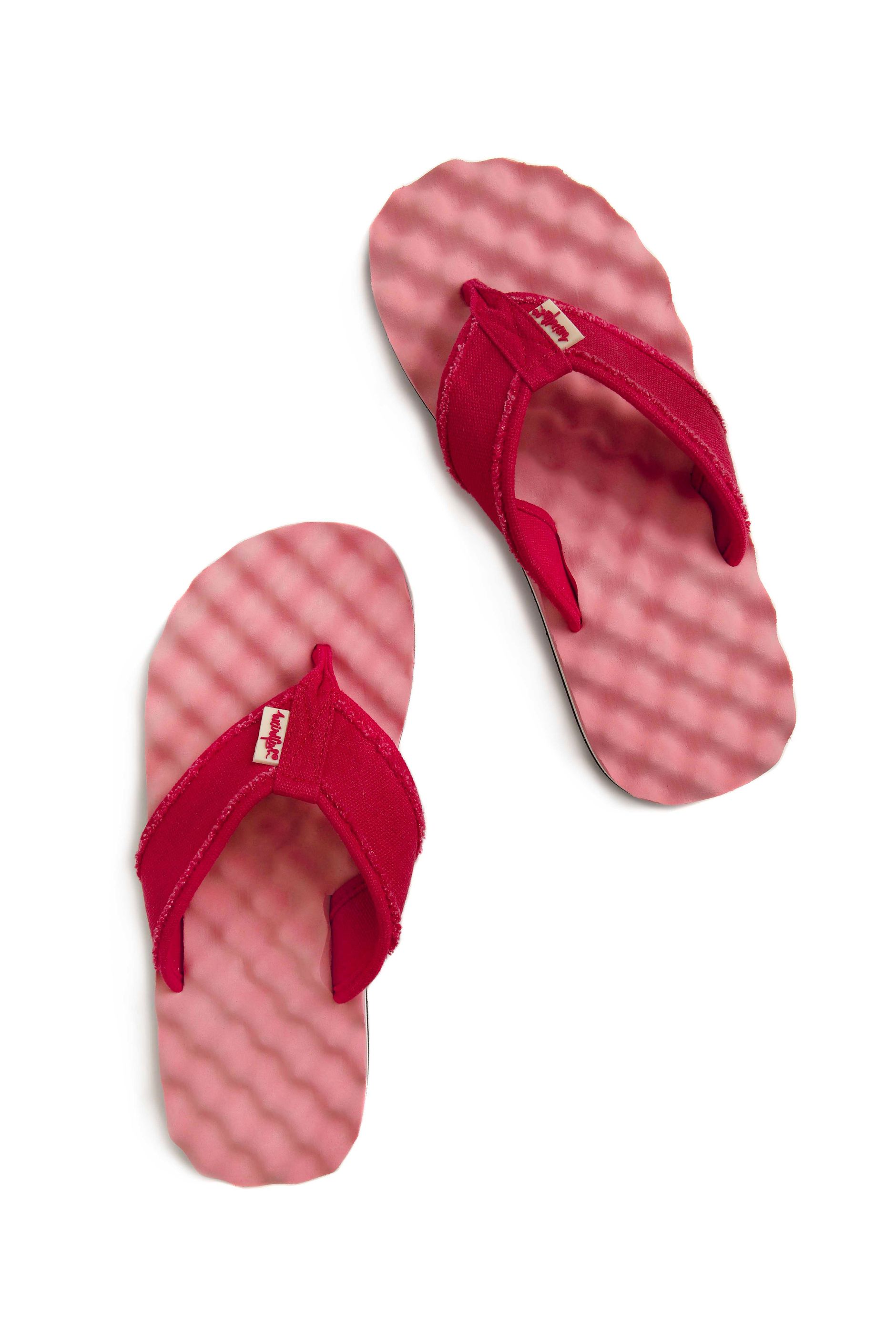 Cayman Waffle Flip Flops Hot Pink Weird Fish