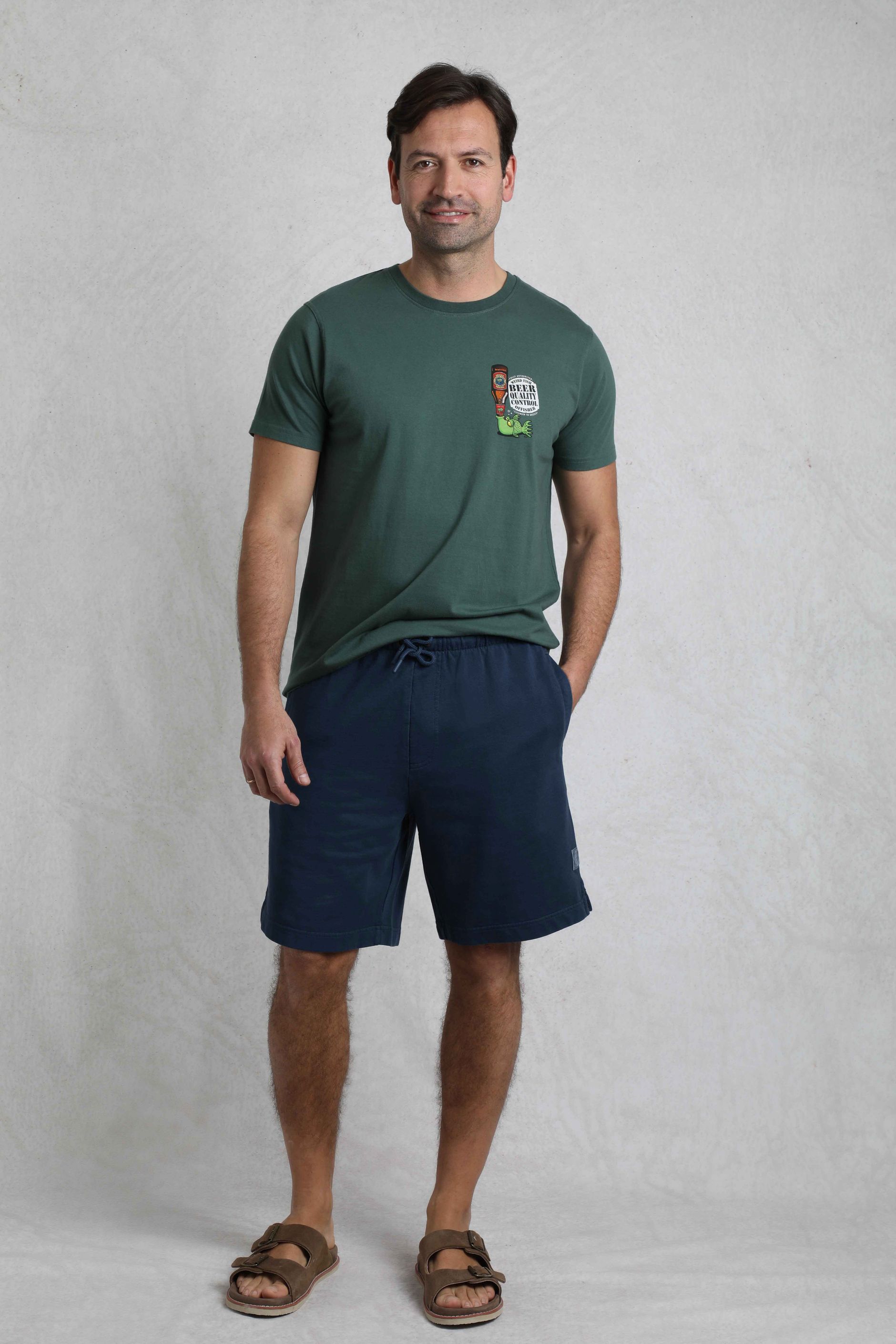 Hamilton Organic Cotton Sweat Shorts Navy Weird Fish