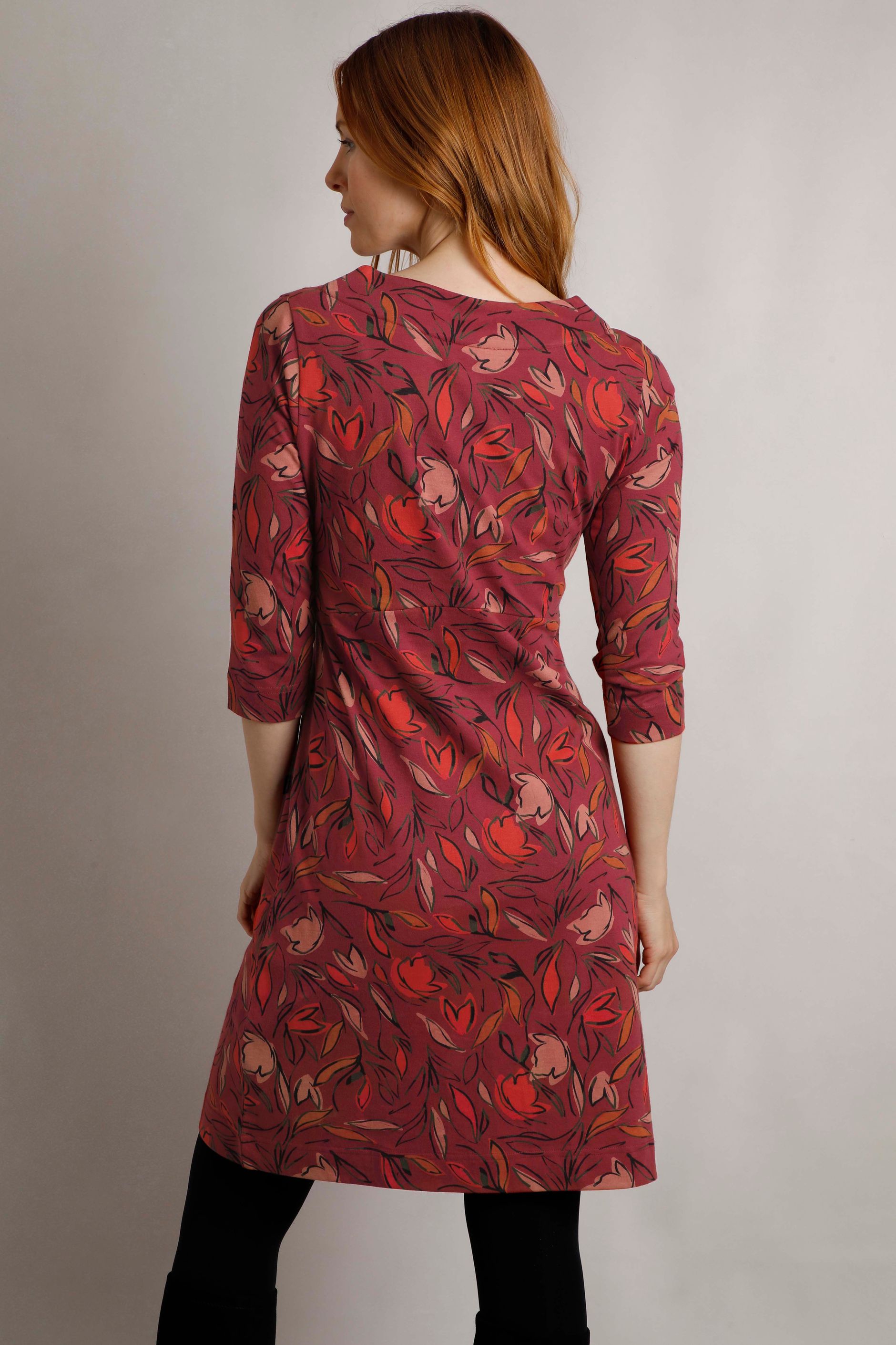 Starshine Organic Cotton Jersey Dress Rhubarb | Weird Fish