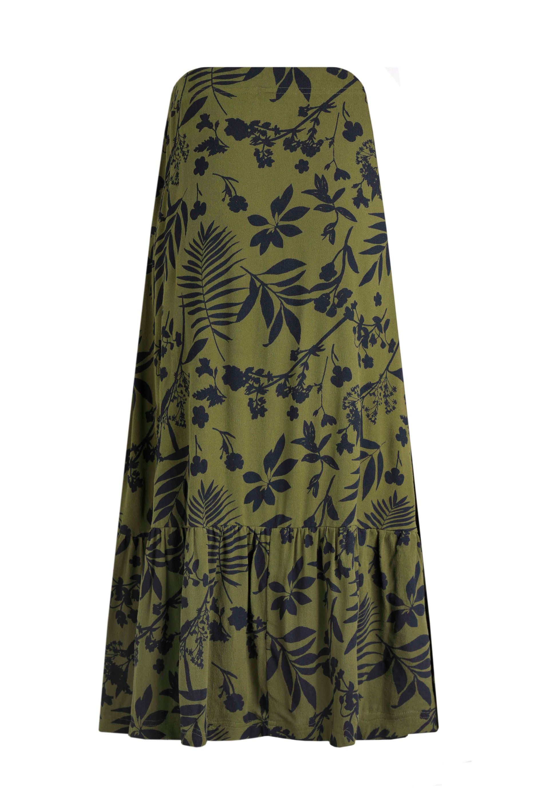 EcoVero™ print midi skirt