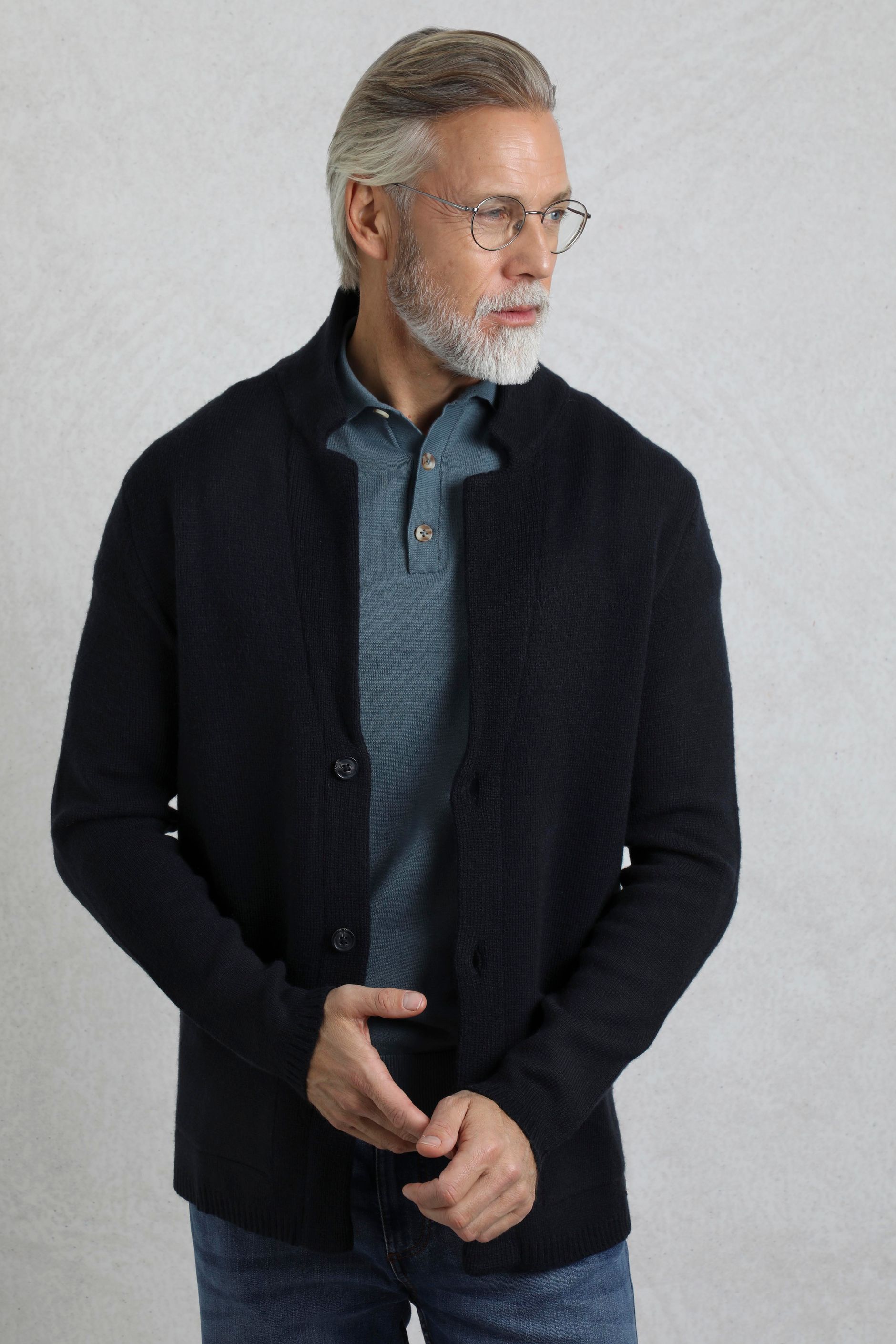 Brad Knitted Cardigan Midnight | Weird Fish