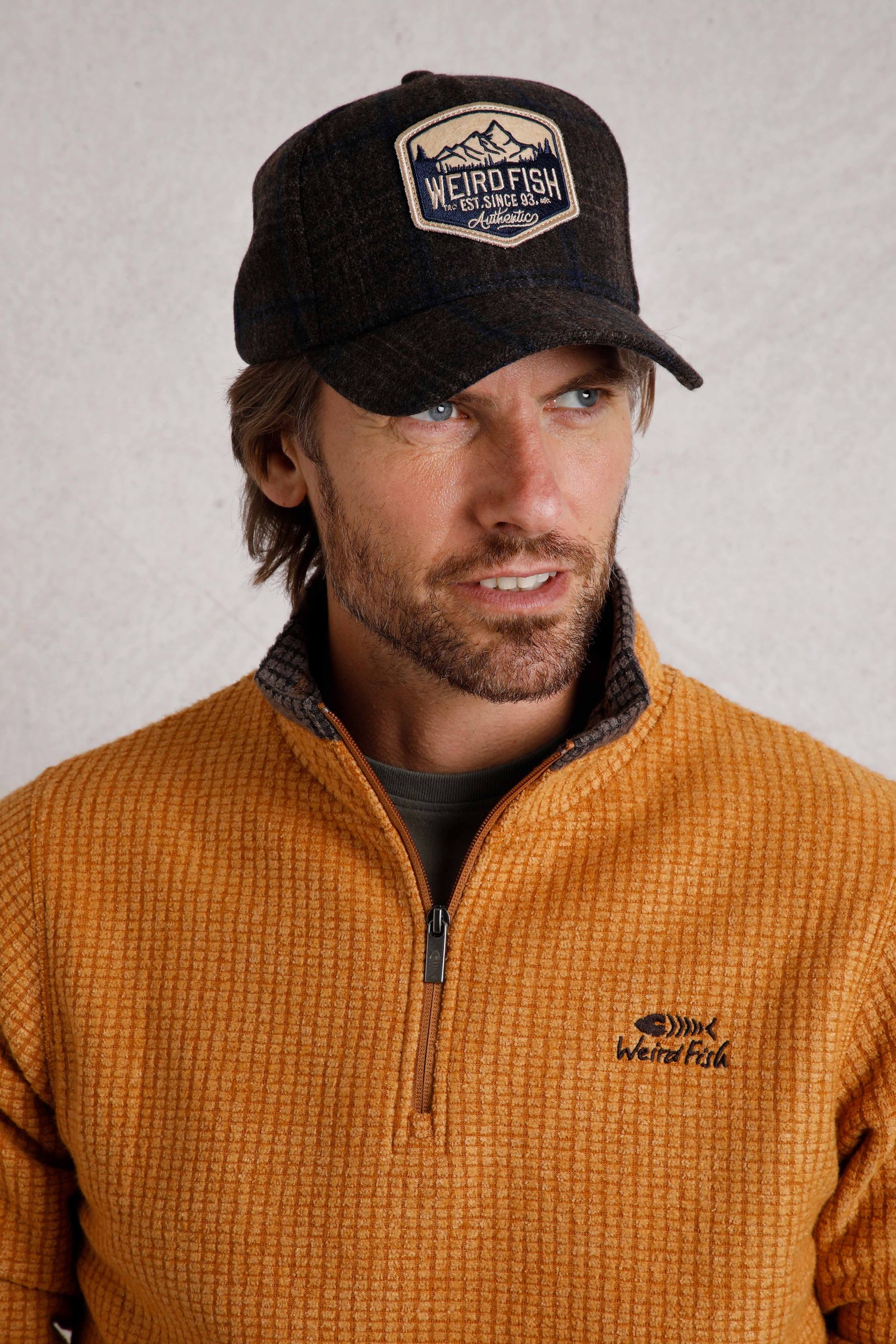 Rosthwaite Flannel Check Cap Chocolate Weird Fish