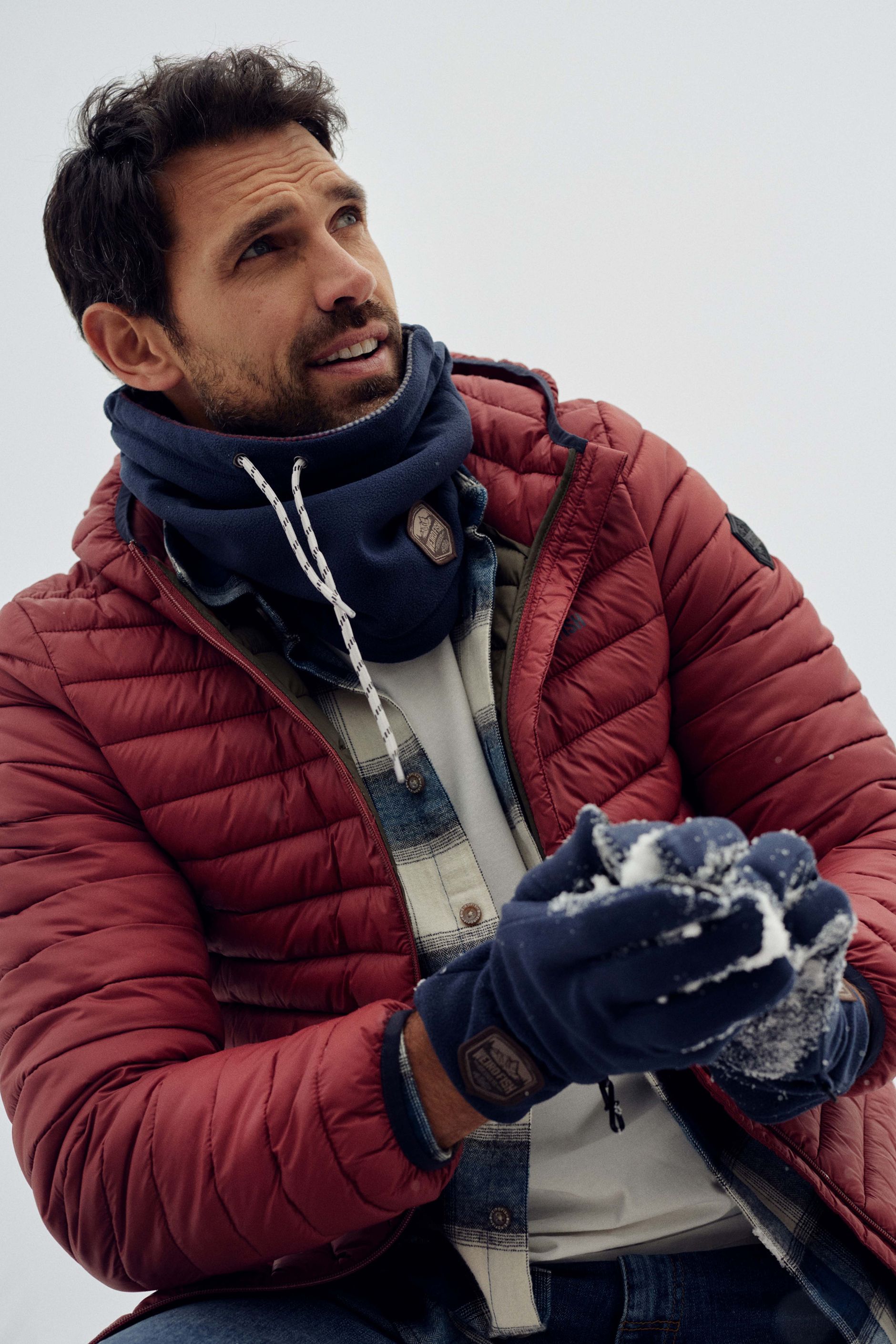 Perth Reversible Eco Fleece Snood Navy | Weird Fish