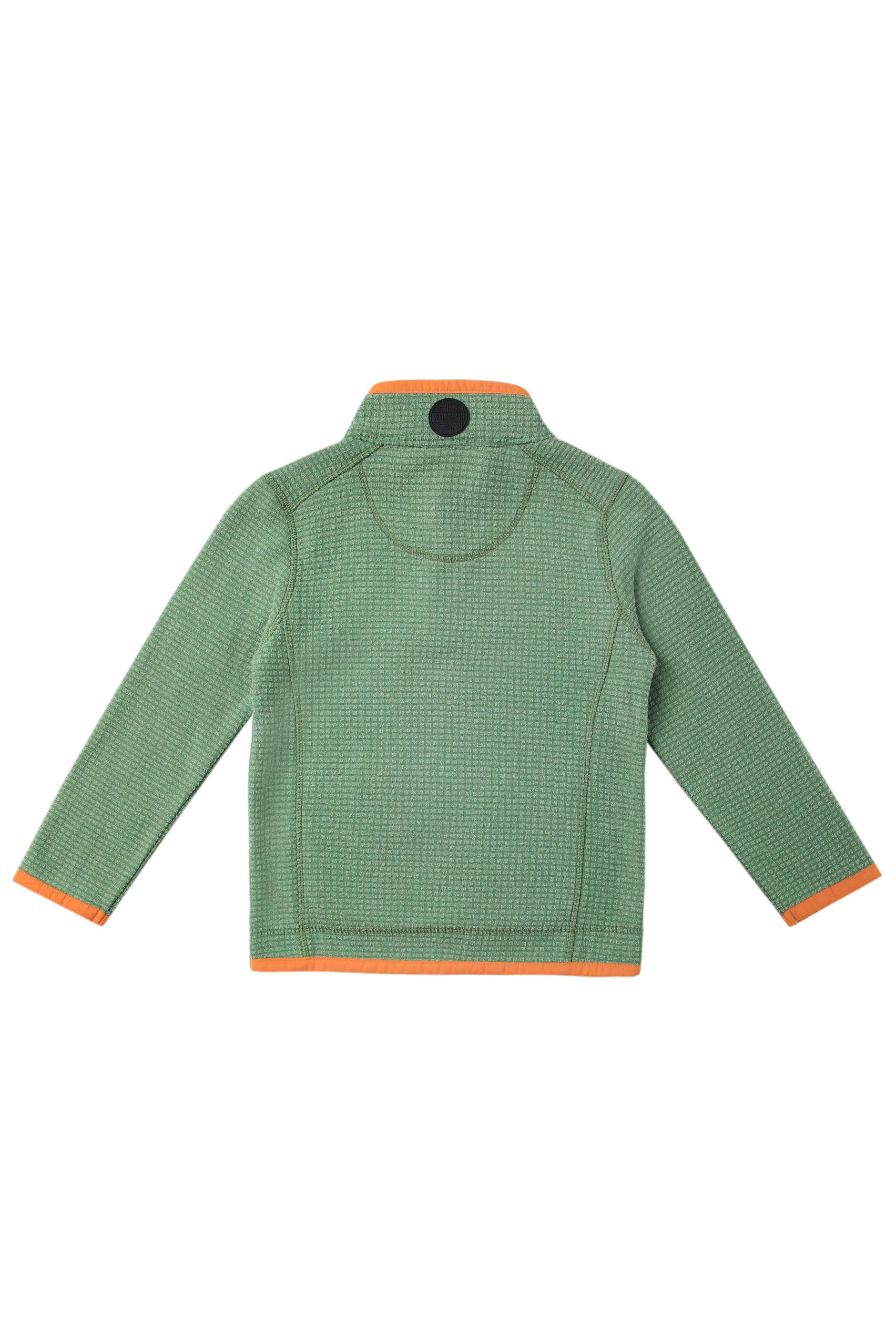 Archie Unisex Eco 1/4 Zip Grid Fleece Green | Weird Fish