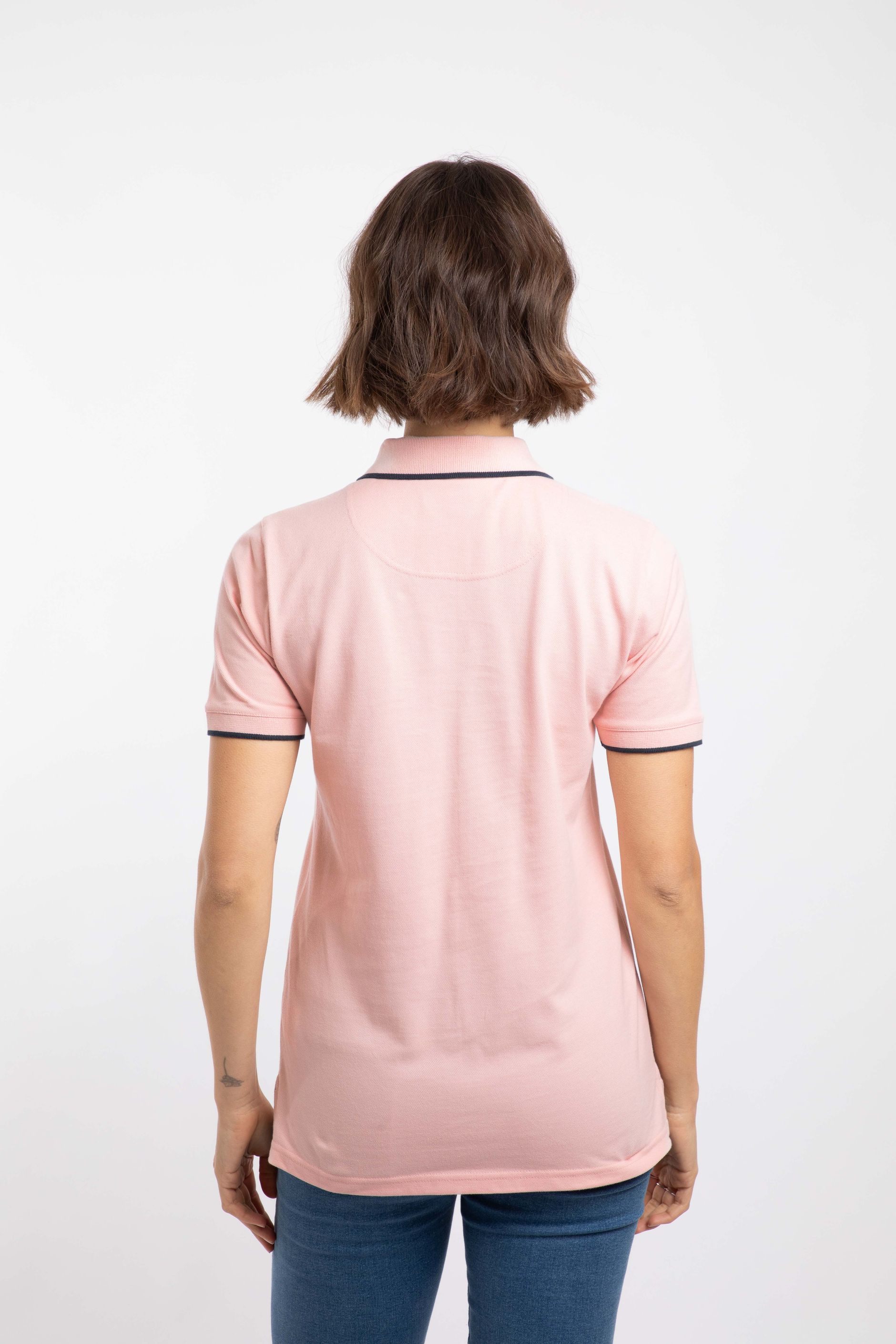 Pammie Organic Cotton Pique Polo Shirt Pink | Weird Fish