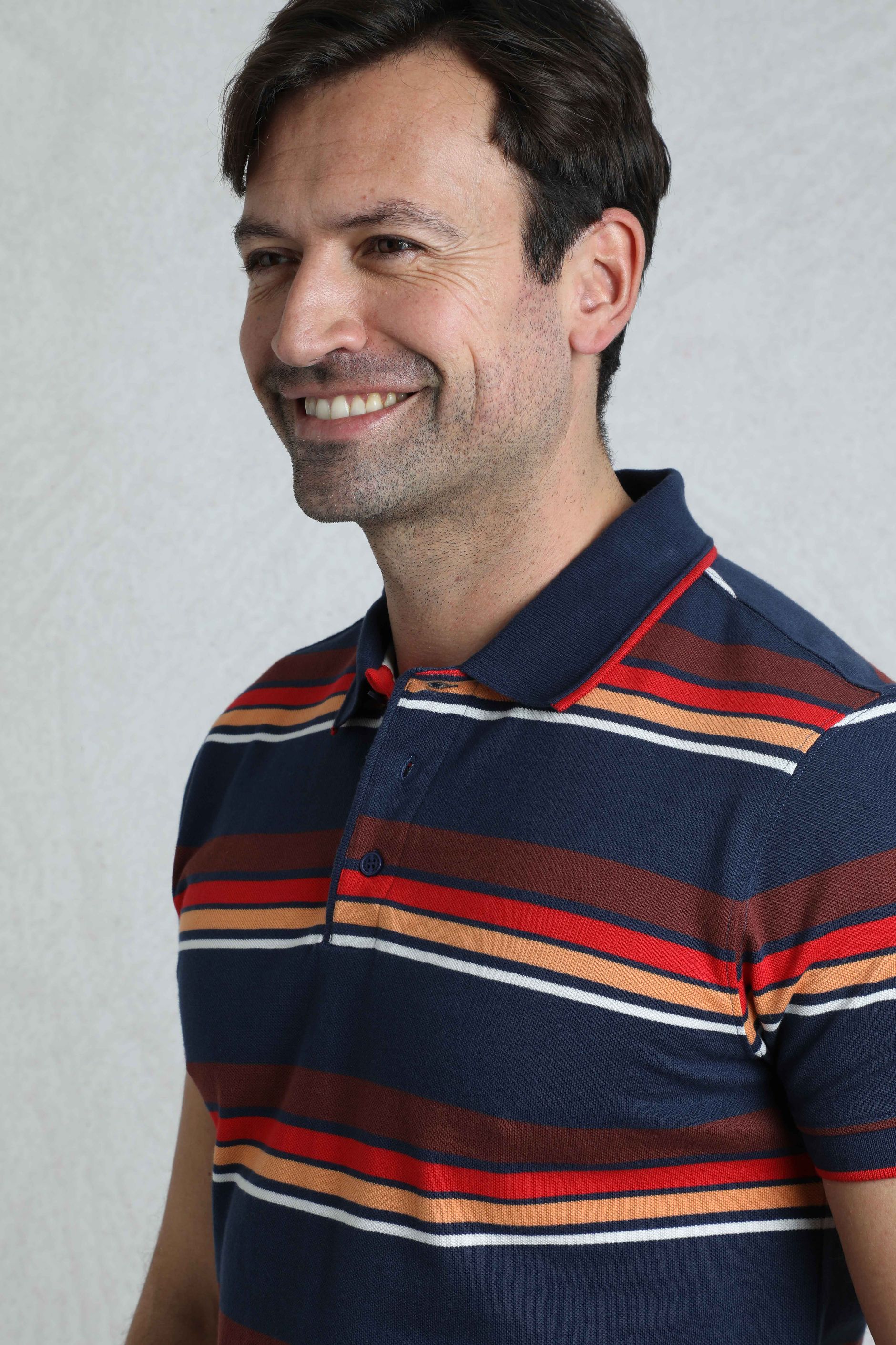 Dark Blue Fine Pique Polo Shirt