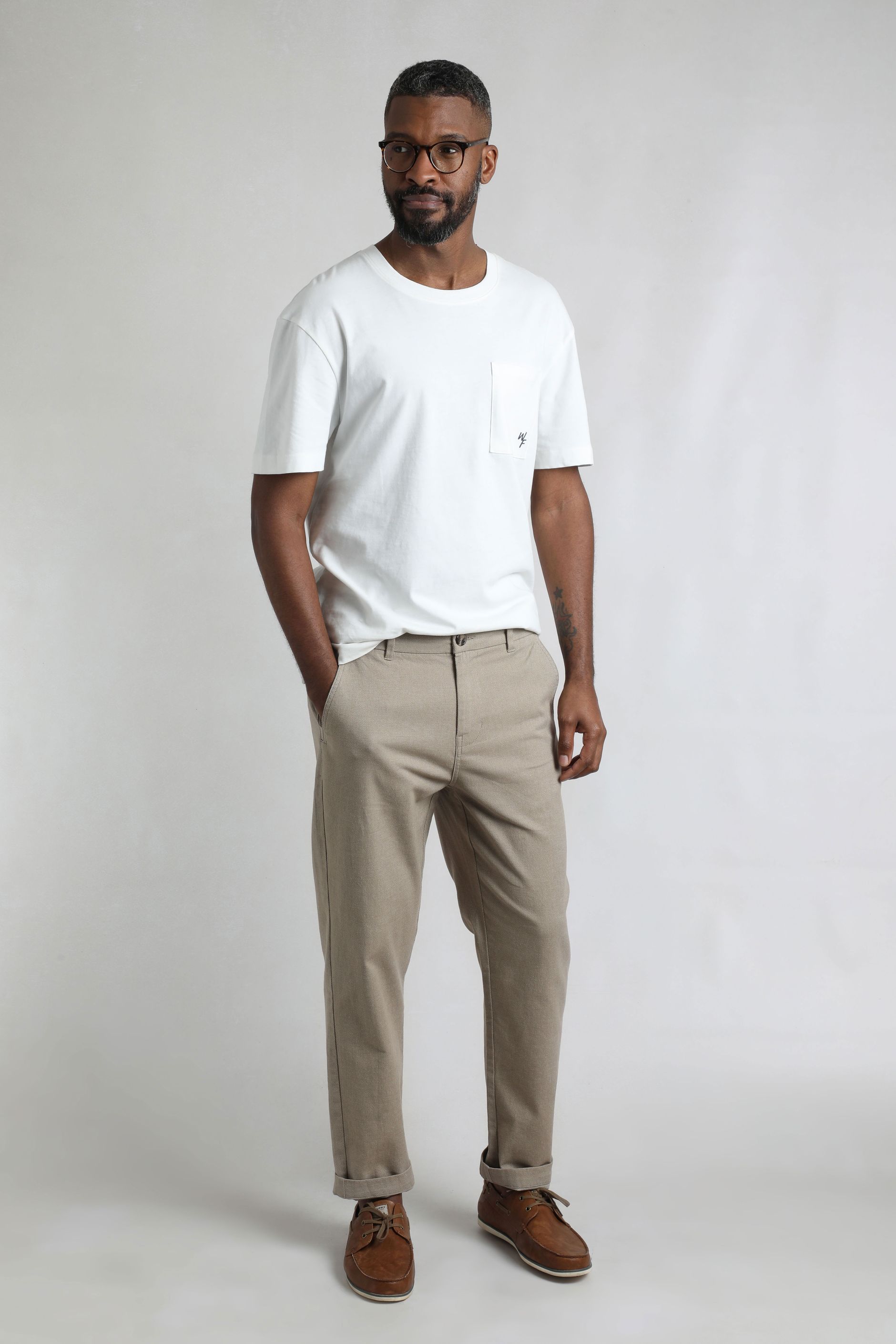 Charleigh Textured Chino Trousers Stone | Weird Fish