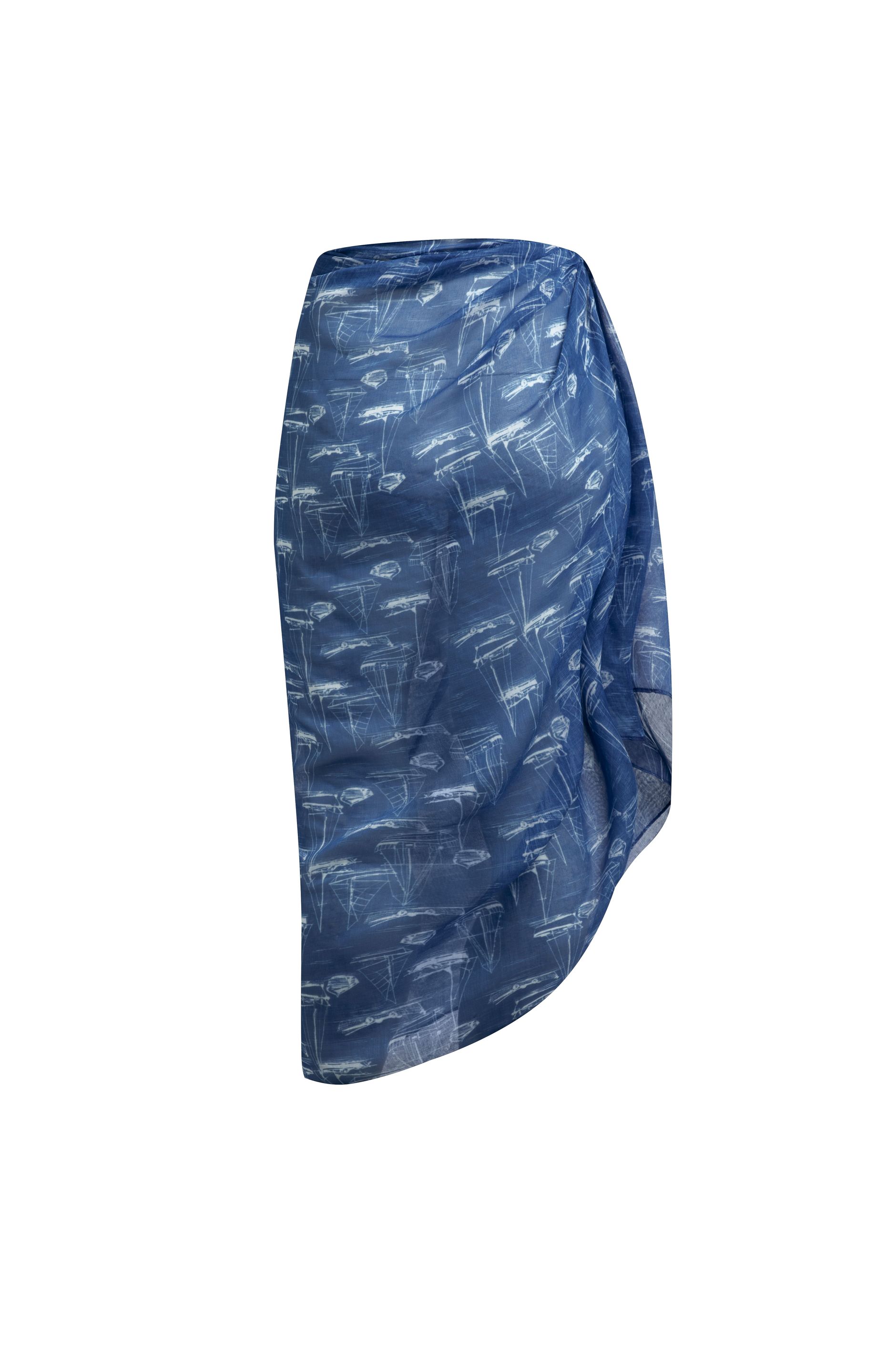 Pieces Blue Recycled Polyester Scarf main image 1