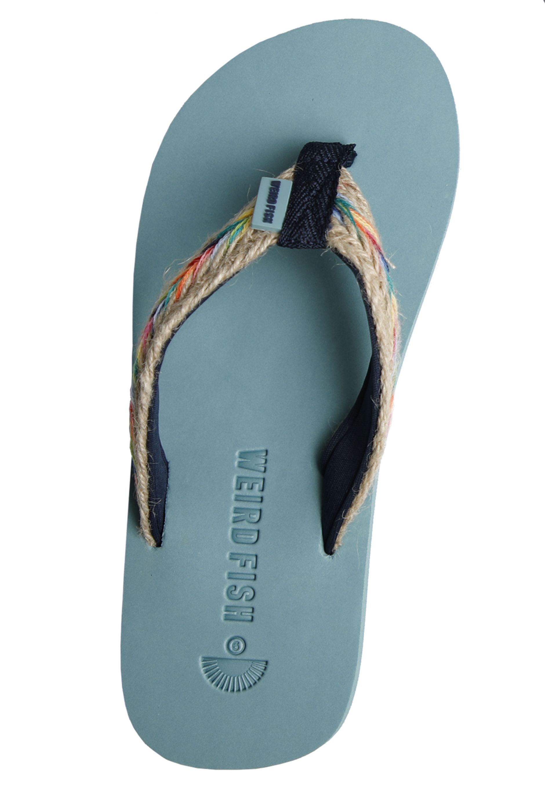 Adila Braided Flip Flops Mineral Blue | Weird Fish