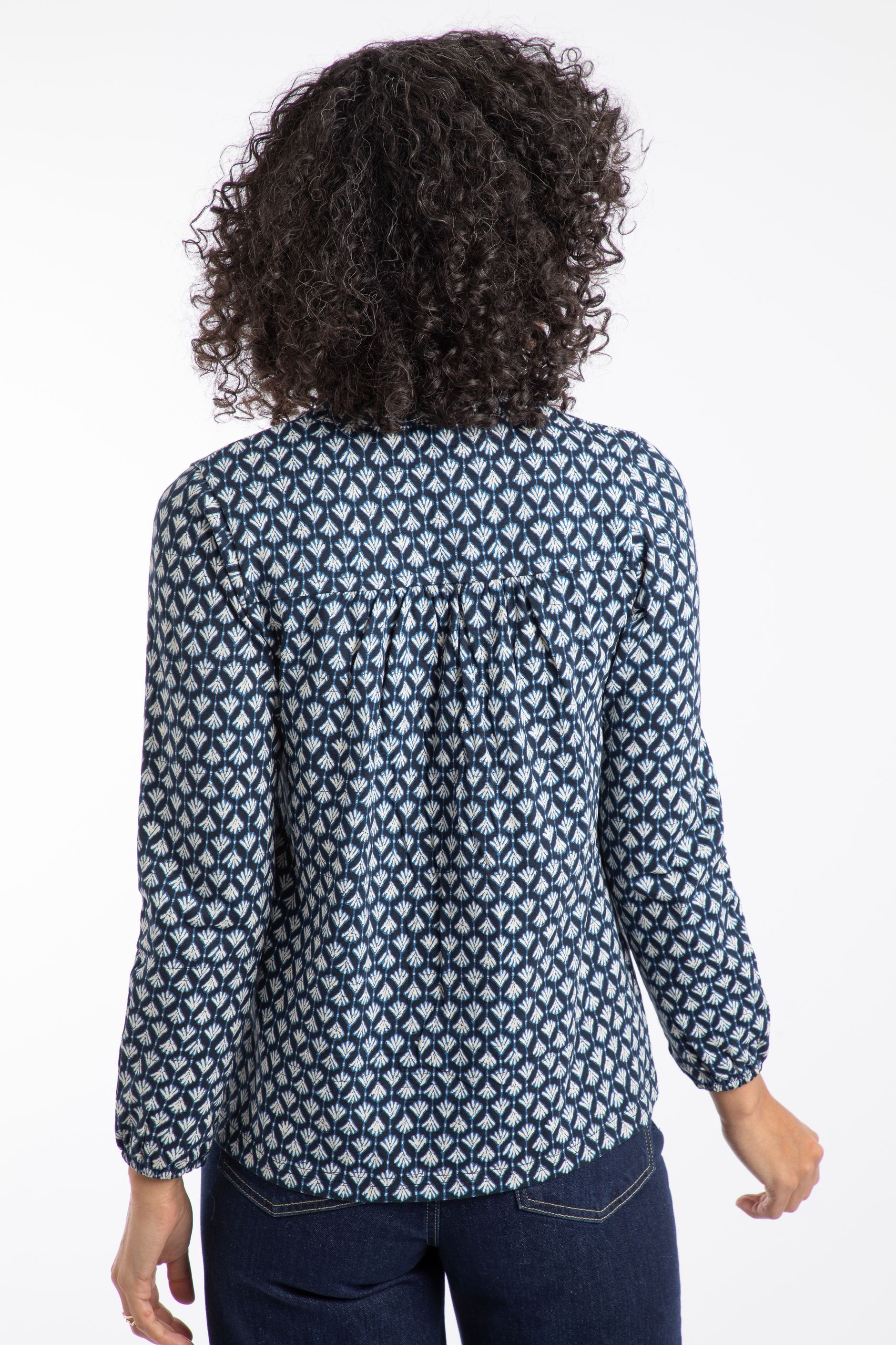 V- Neck Jersey Top Quinotauro in Bianco