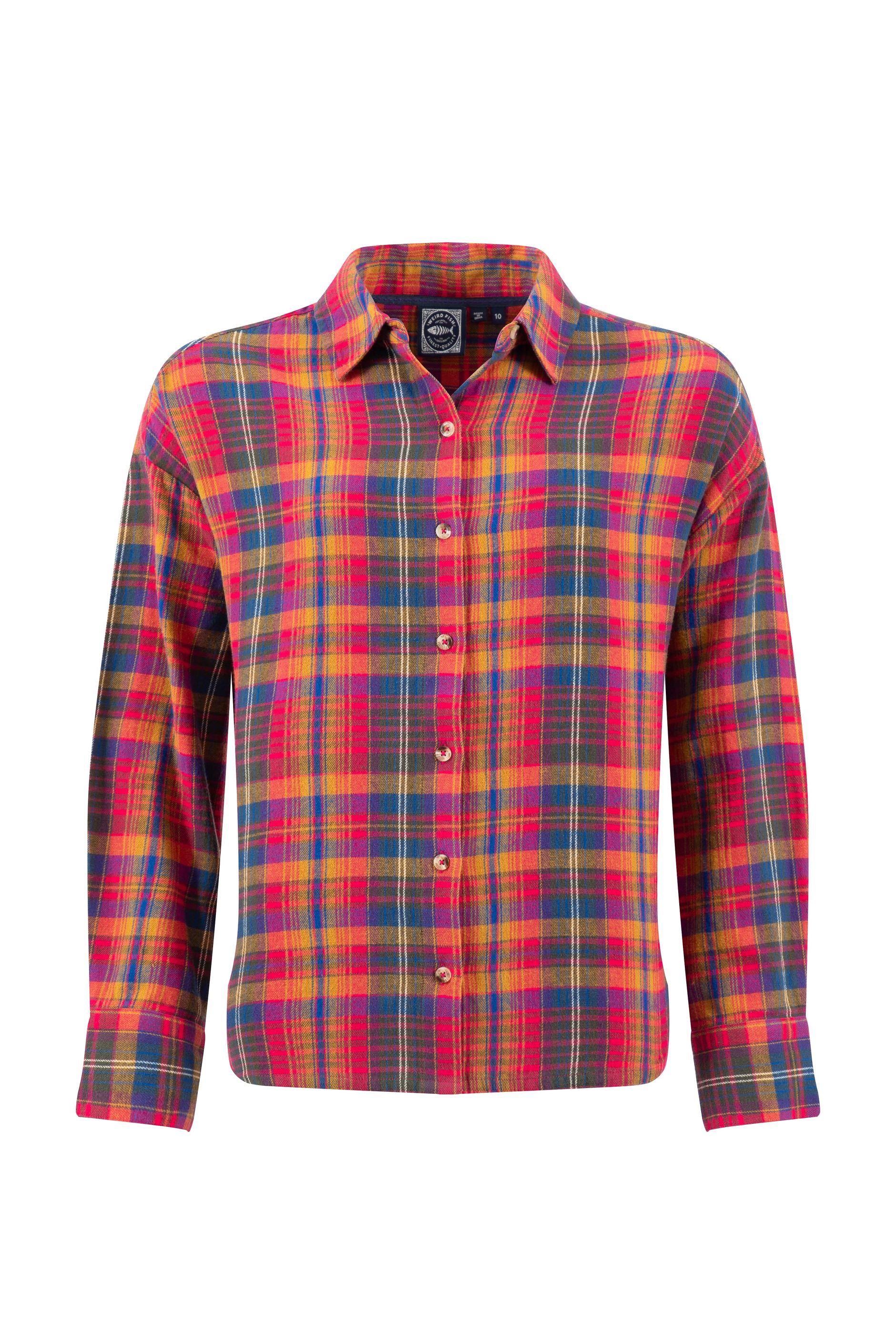 Men Fuchsia Check Regular Shirt