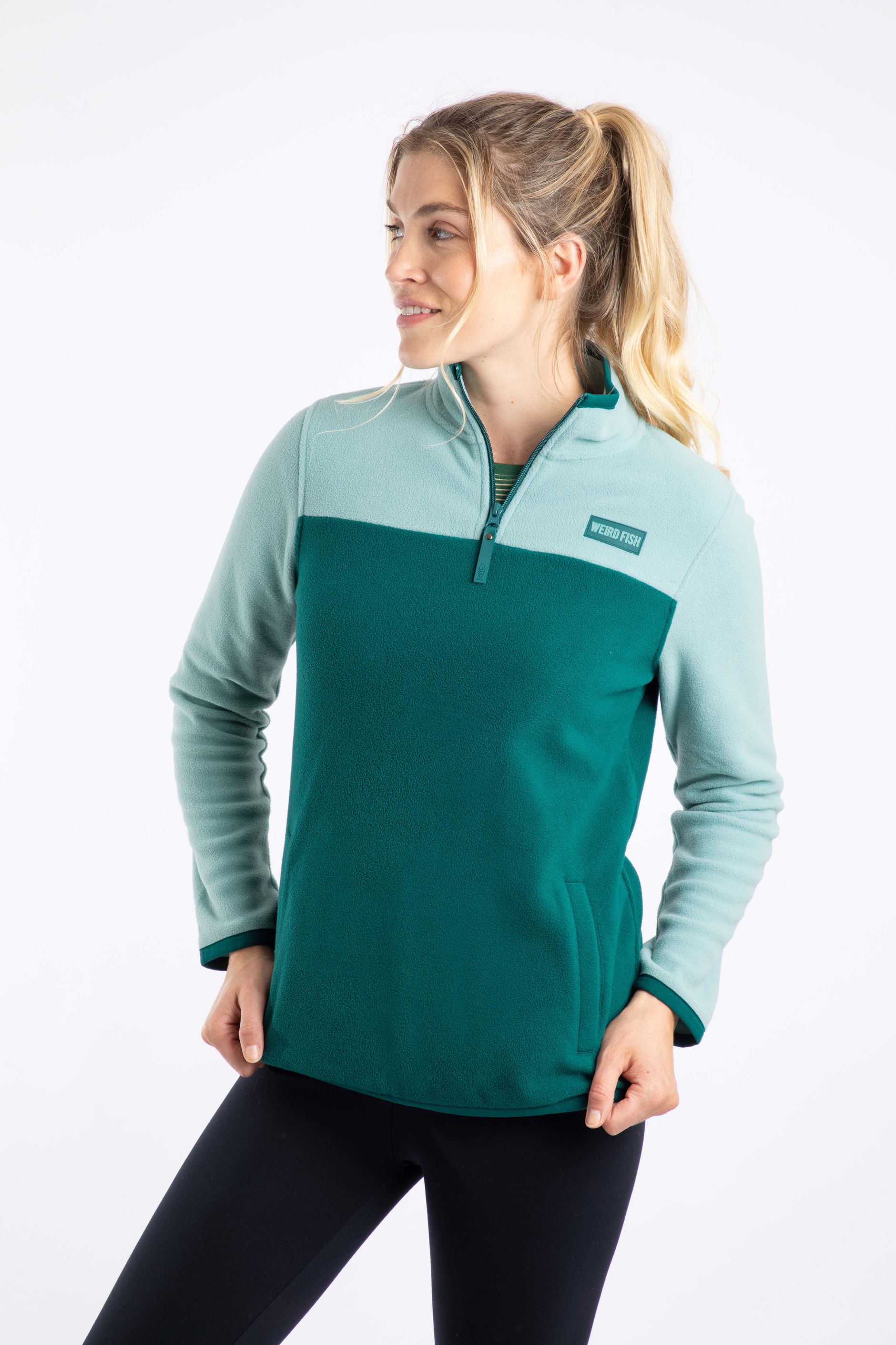 Rowan Colour Block Micro Fleece Cedar Green | Weird Fish