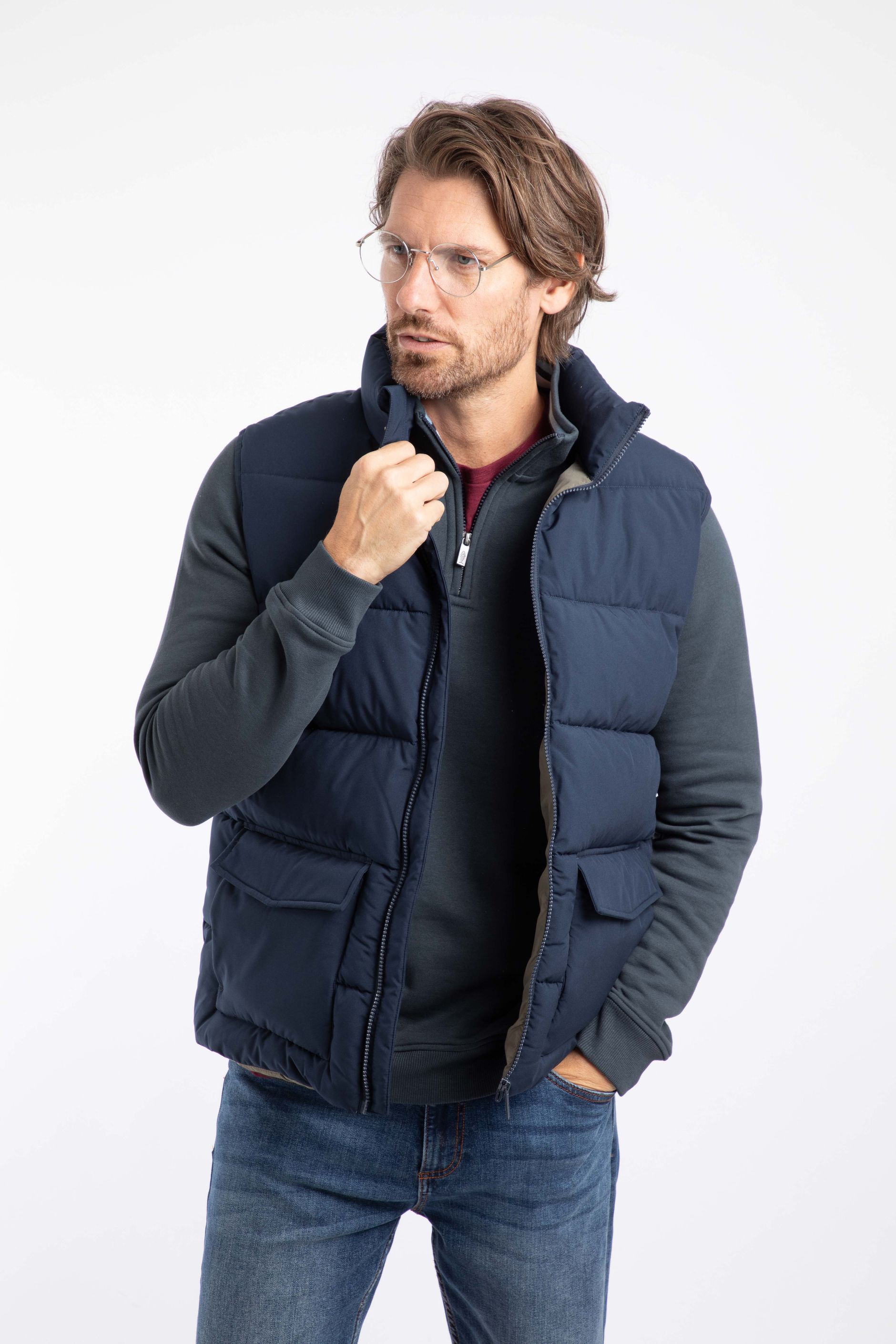 Calderhead Heavyweight Padded Gilet Midnight | Weird Fish