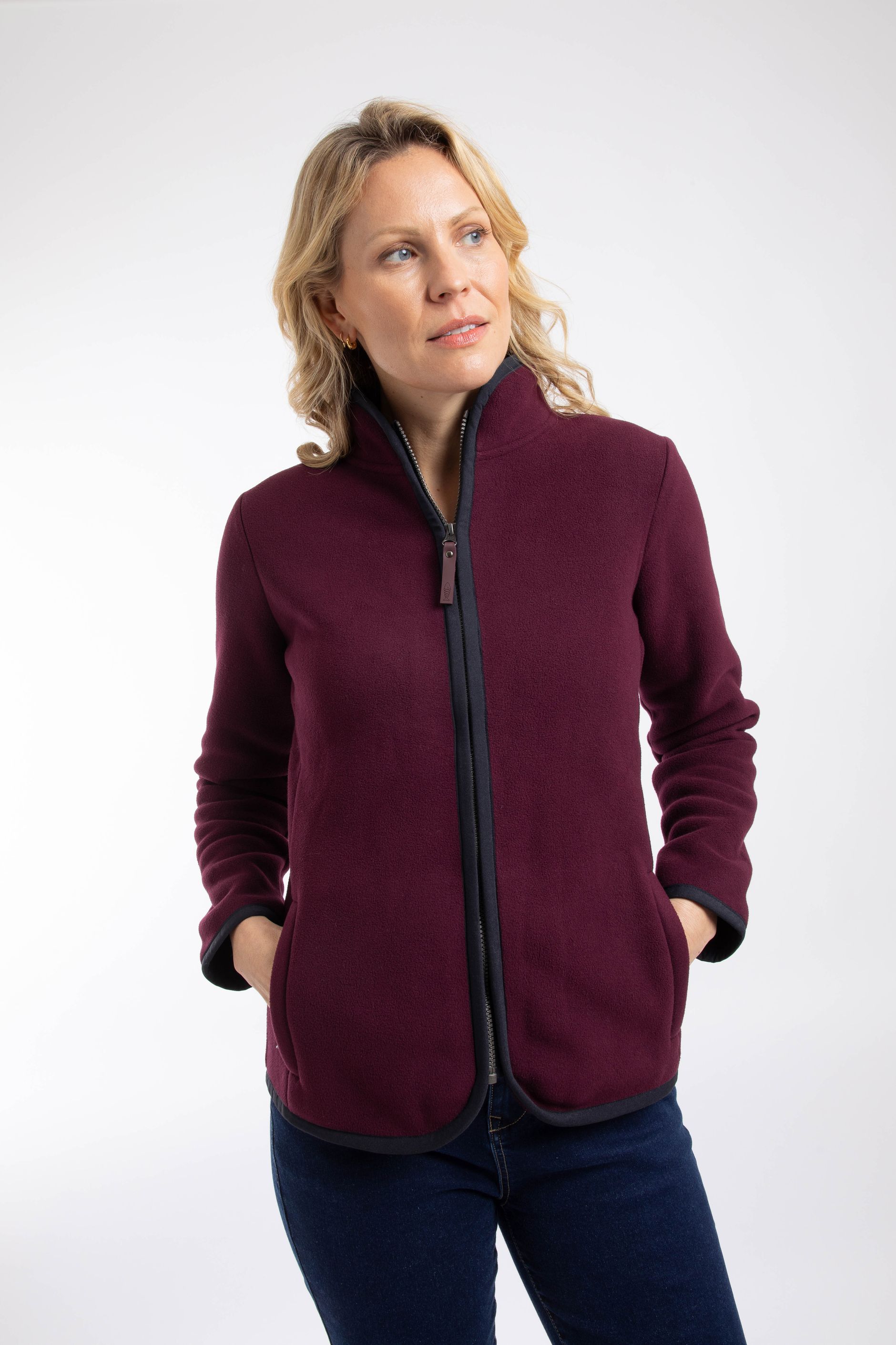 Tiana Full Zip Polar Fleece Aubergine | Weird Fish