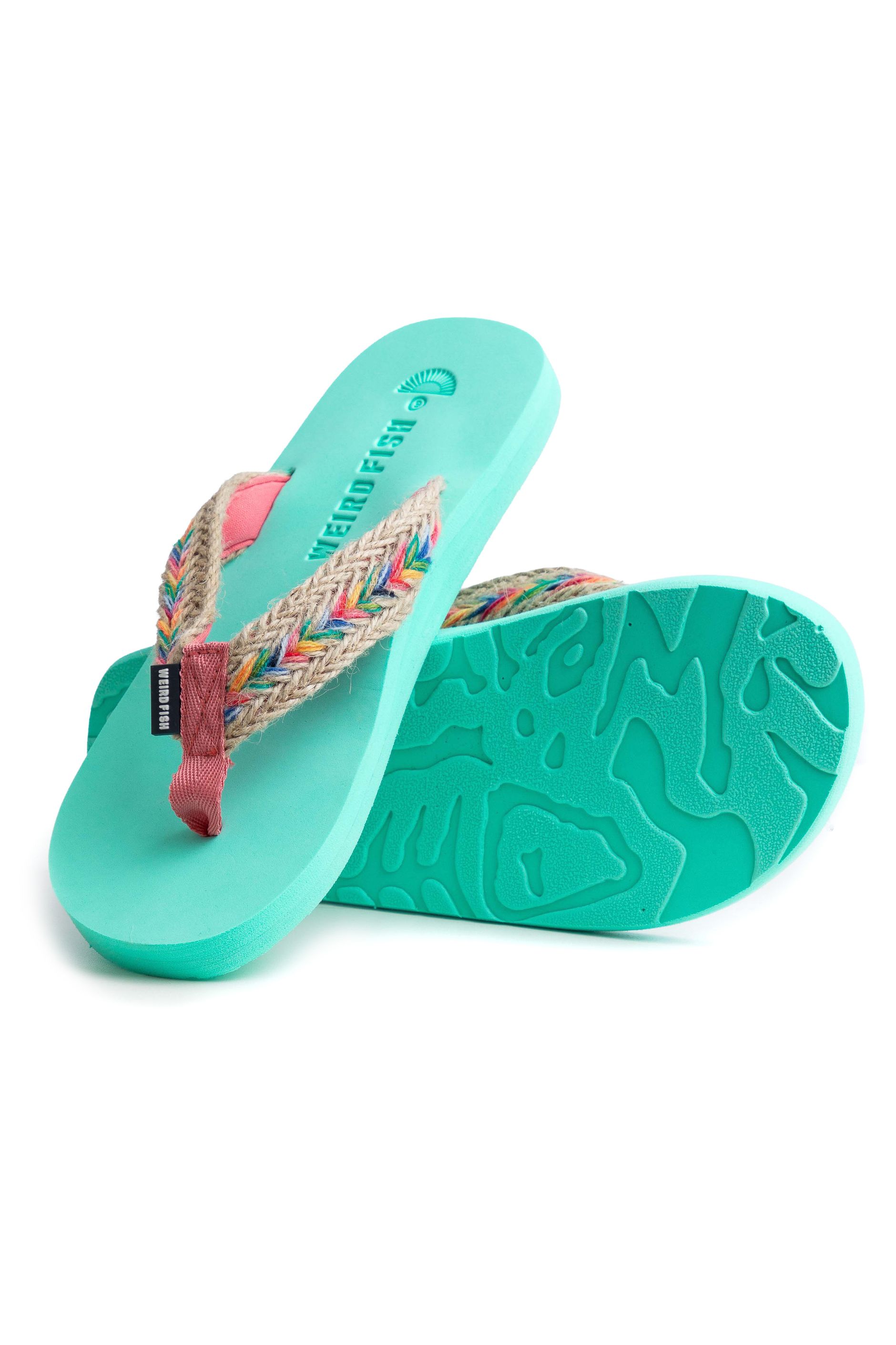 Adila Braided Flip Flops Bevelled Glass | Weird Fish