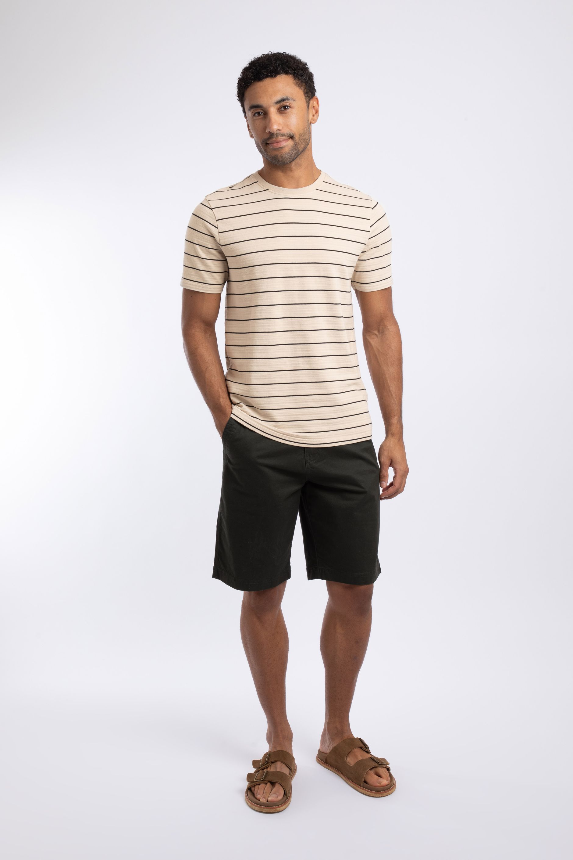 Rayburn Cotton Flat Front Shorts Washed Black | Weird Fish
