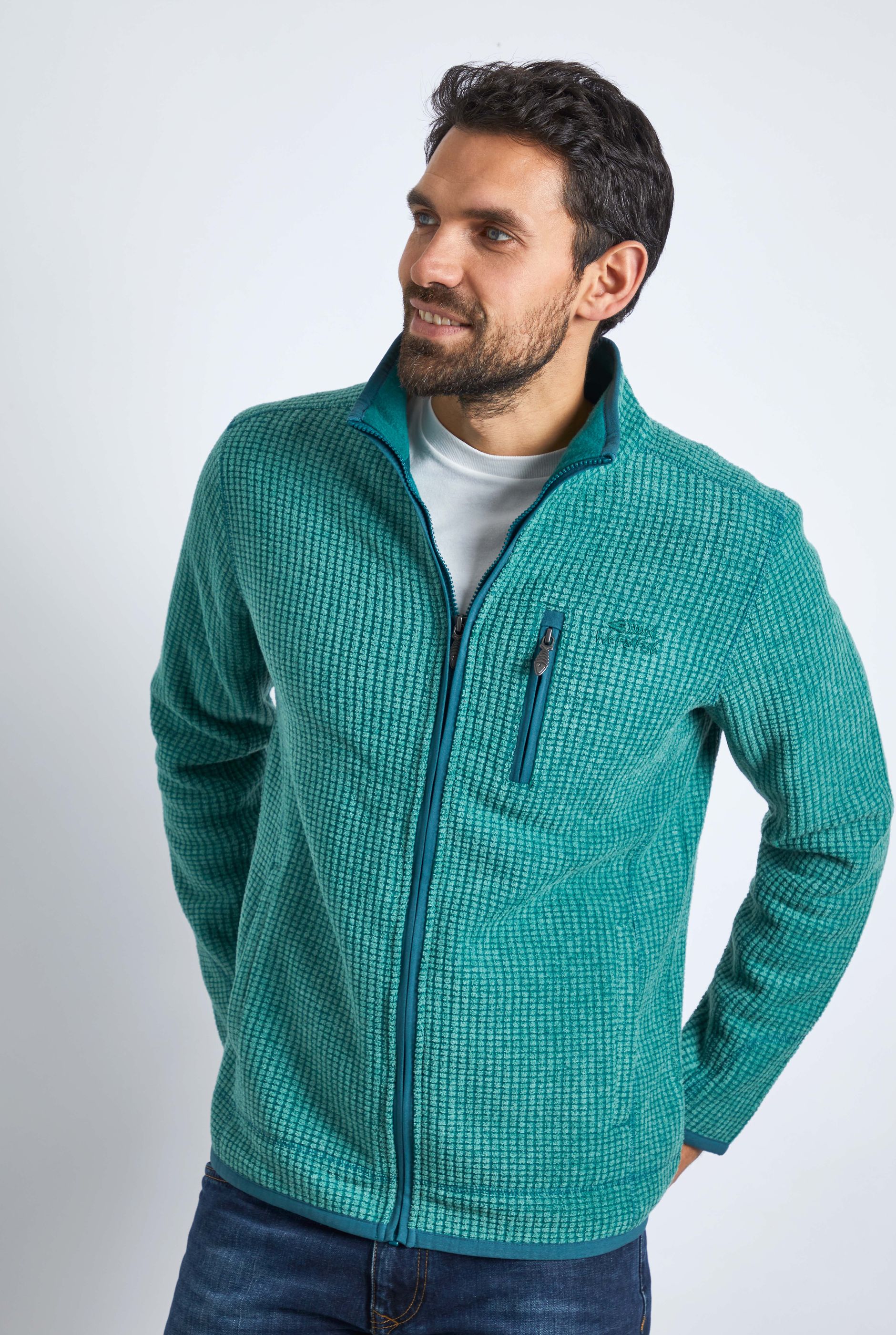 weird fish mens full zip