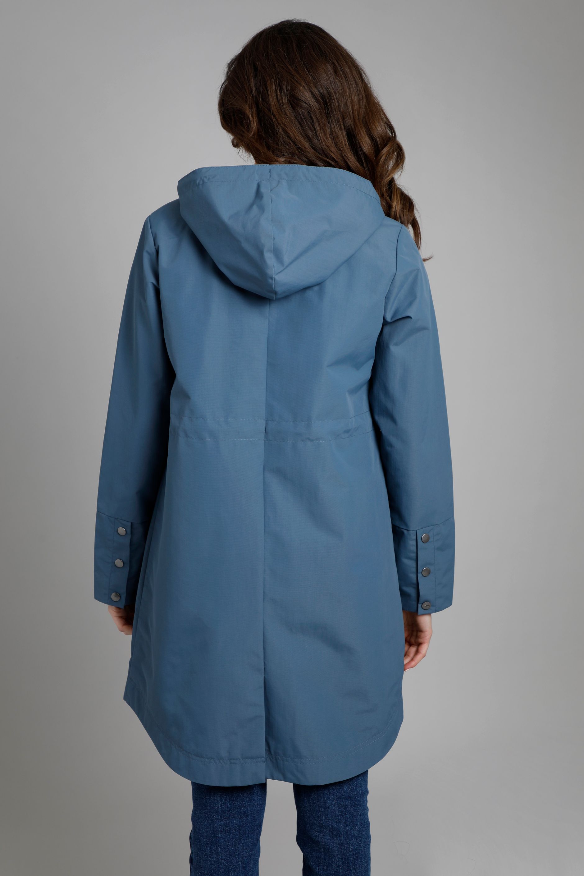 Sanne Recycled Waterproof Longline Jacket Blue Mirage | Weird Fish