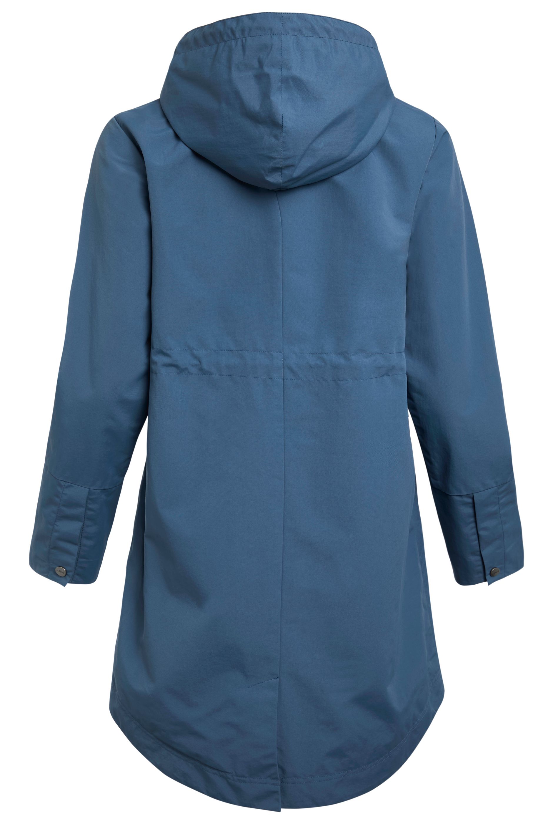 Sanne Recycled Waterproof Longline Jacket Blue Mirage Weird Fish