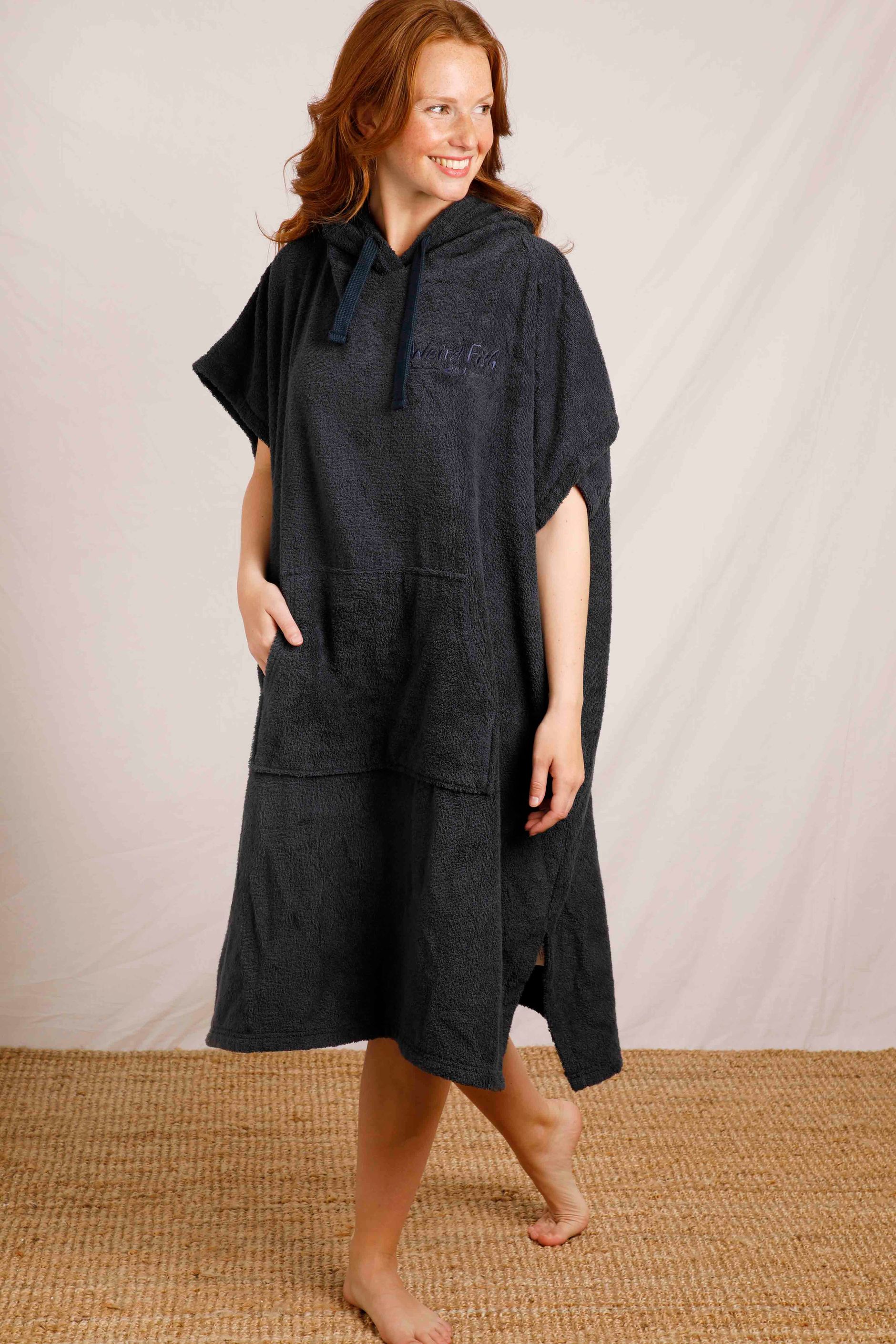 Oceana Unisex Changing Robe Navy Weird Fish