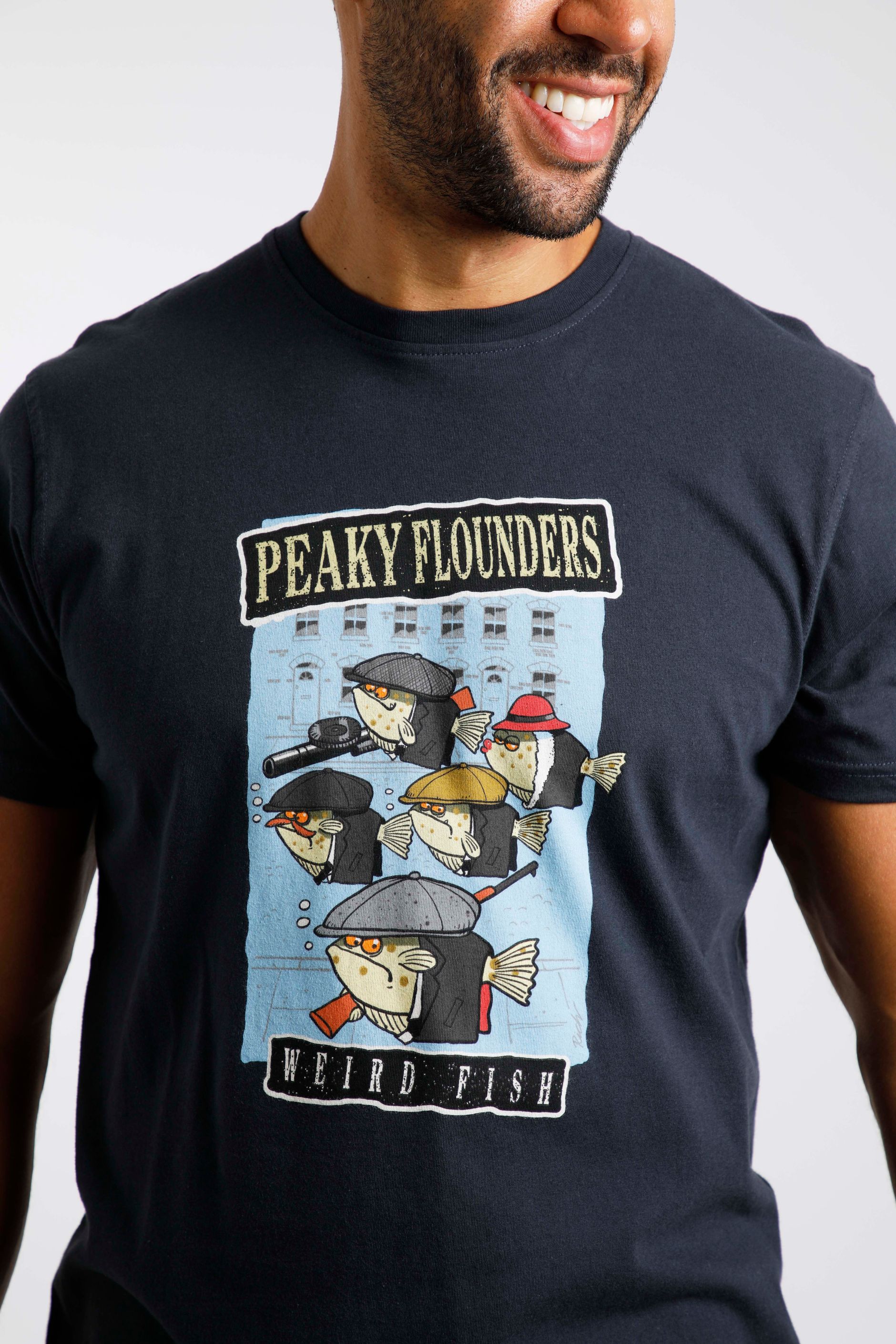 Peaky Flounders Organic Cotton Artist T-Shirt | Weird Fish