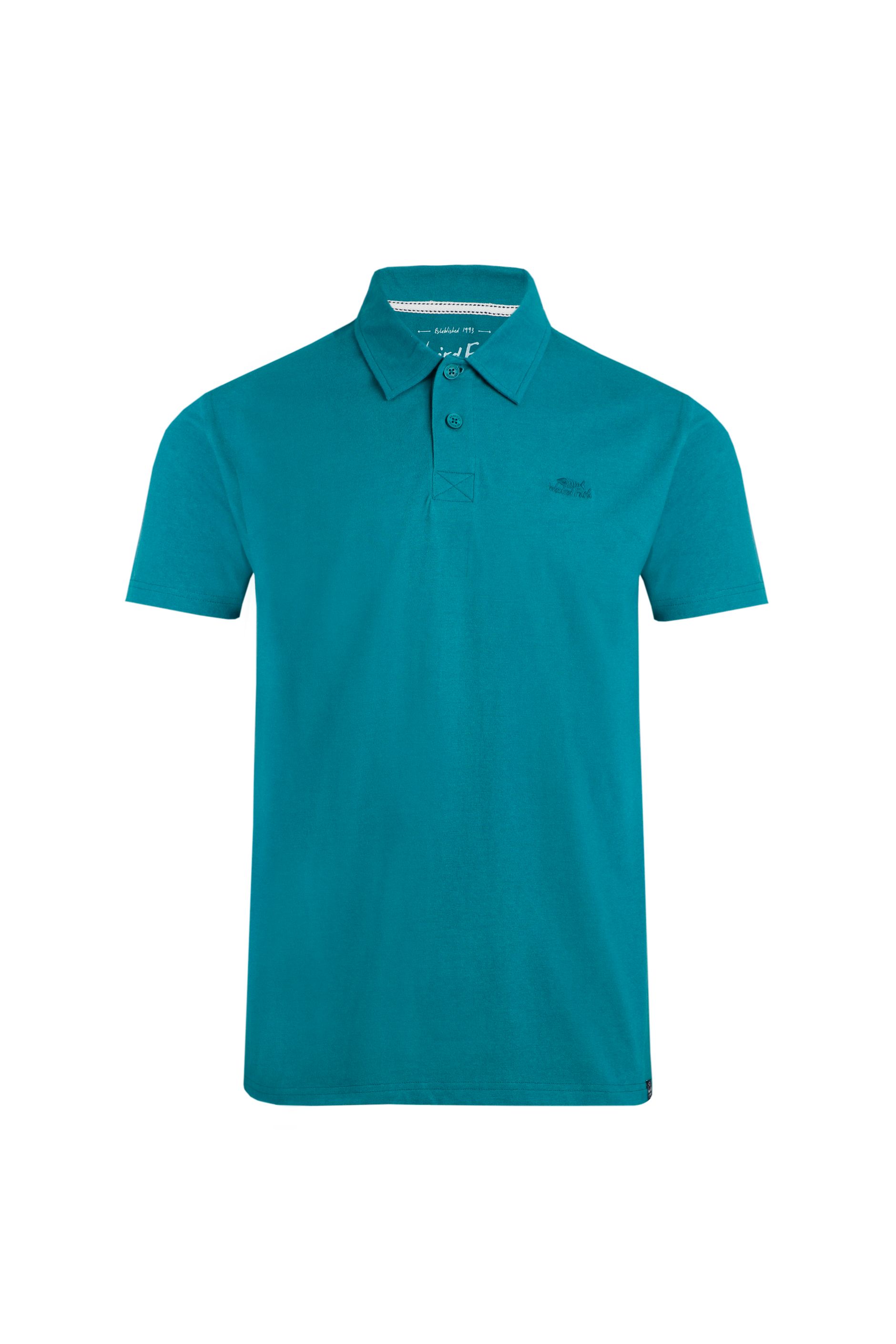 Jetstream Polo Shirt Peacock Blue Weird Fish   90604 