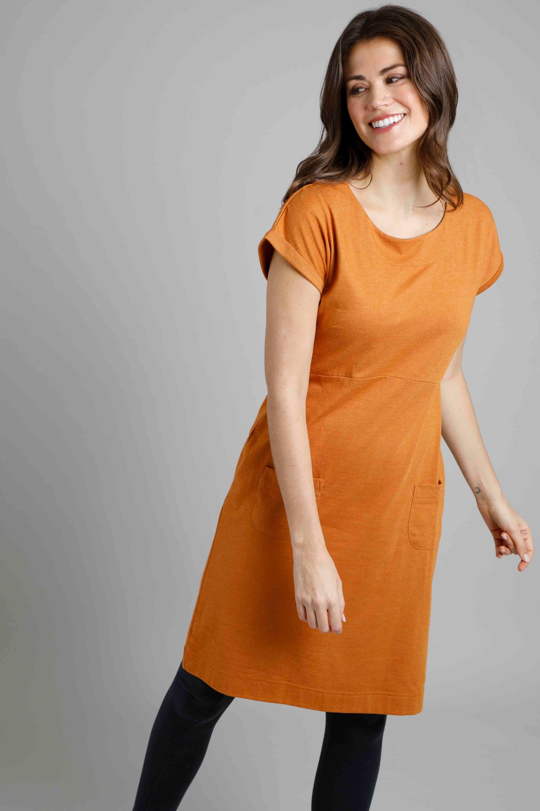 Viola Eco Jersey Dress Caramel Weird Fish